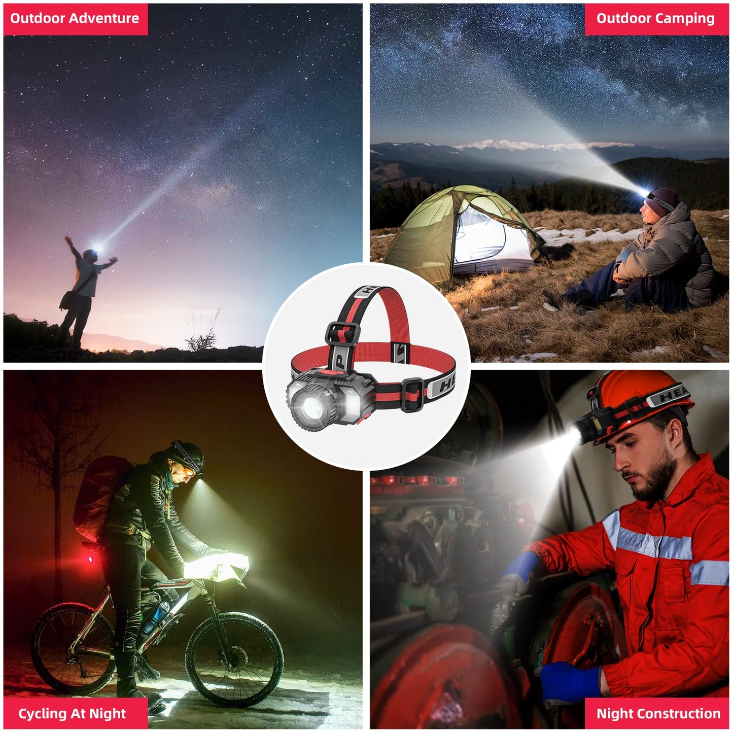 28000 Lumen Rechargeable Headlamp by Walfront