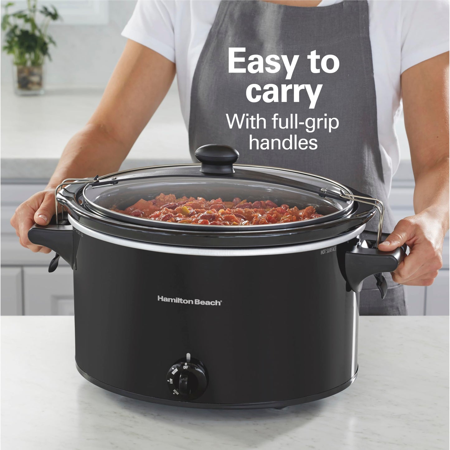 Hamilton Beach 10 Quart Slow Cooker with Lid Lock