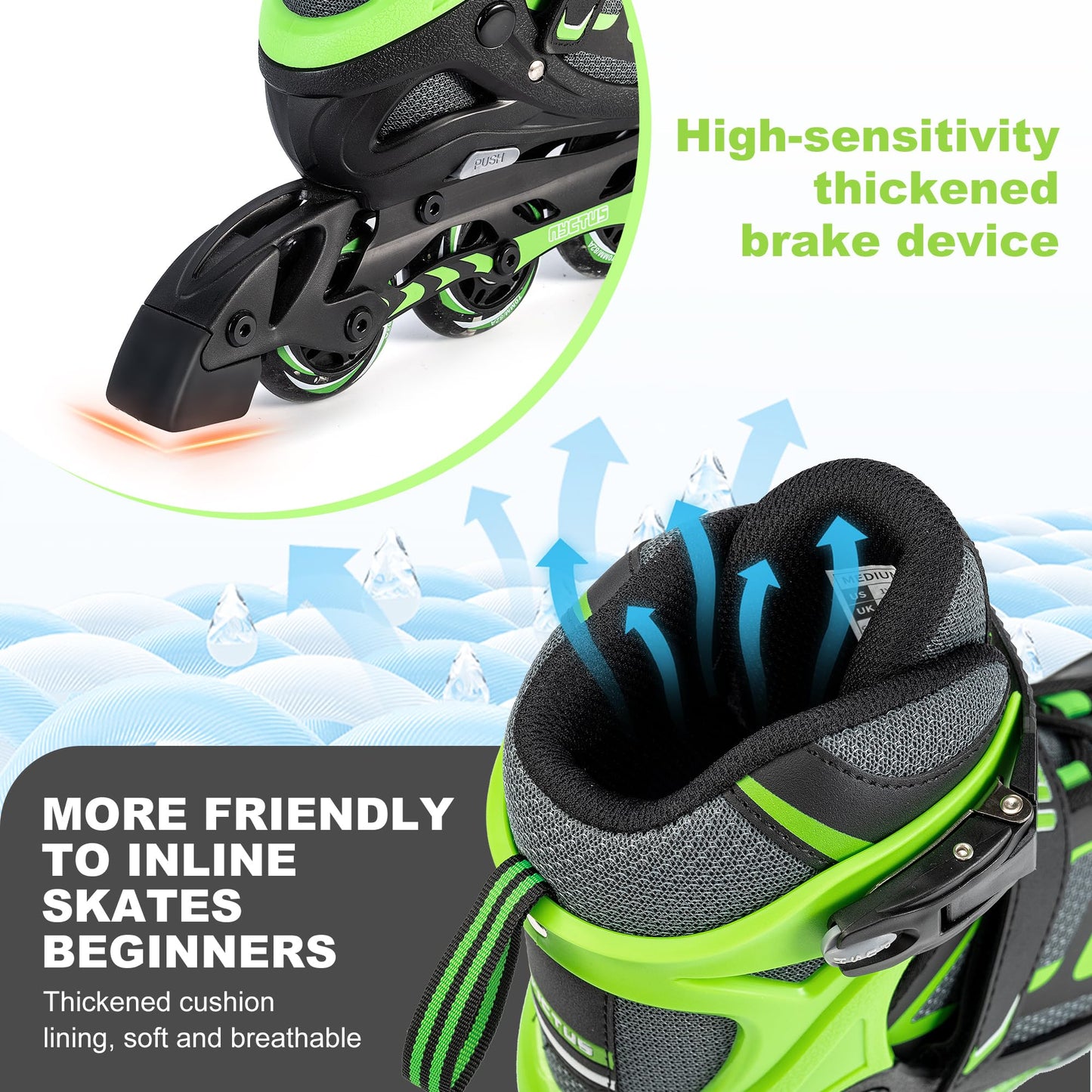 Inline Skates for Kids with Light Up Wheels