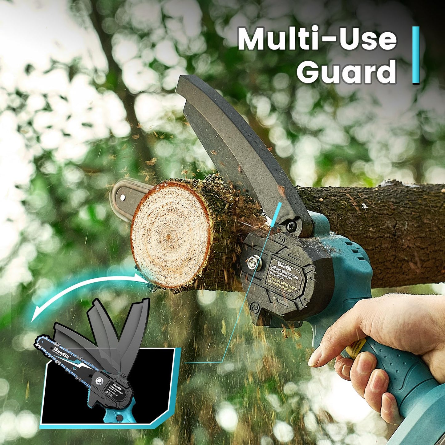 6-Inch Cordless Mini Chainsaw for Tree Trimming