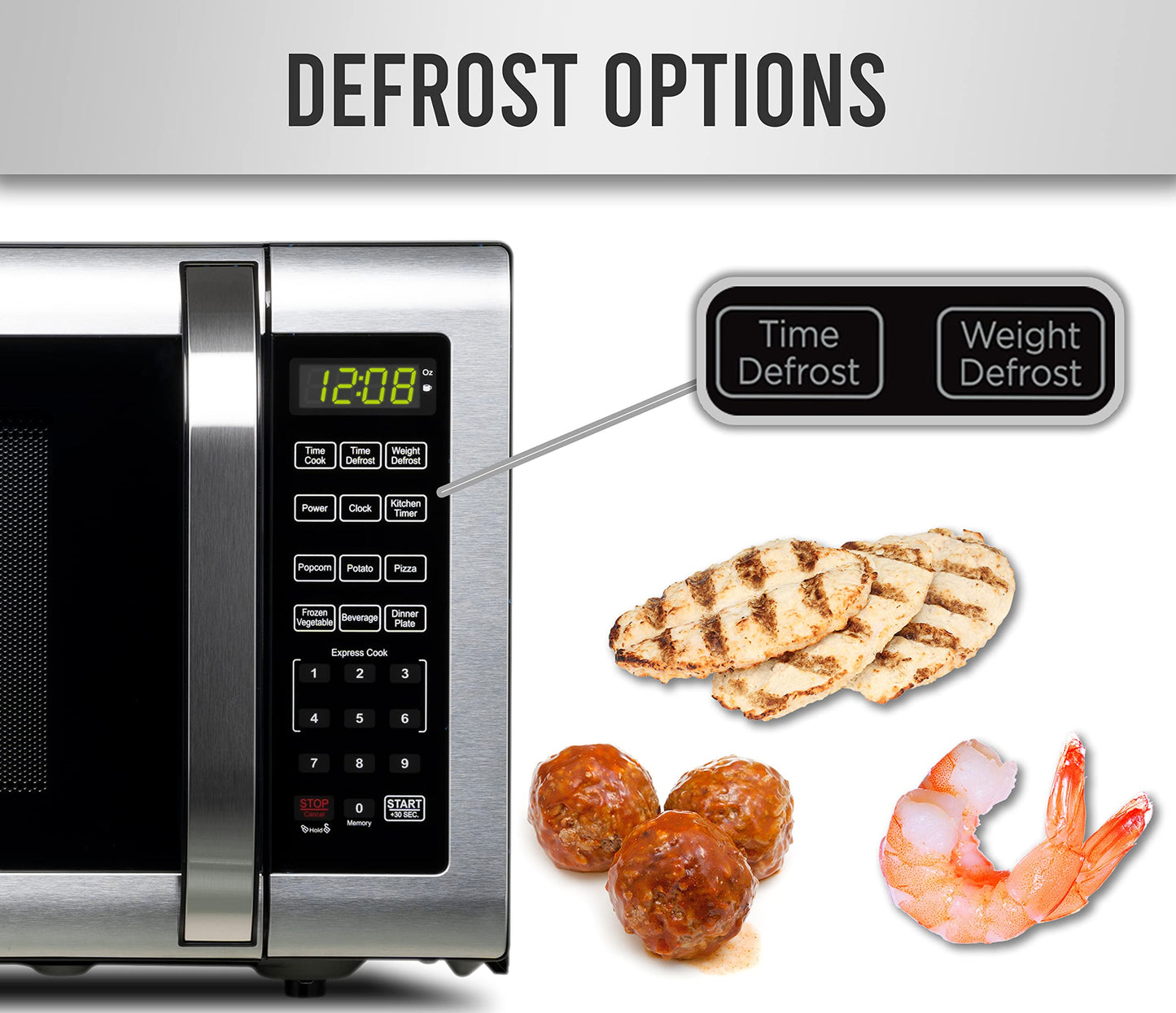 Farberware Countertop Microwave 1100 Watts, 1.6 Cu. Ft. - Microwave Oven With LED Lighting and Child Lock - Perfect for Apartments and Dorms - Easy Clean Stainless Steel