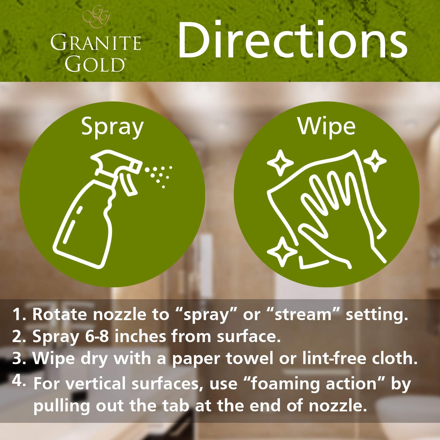 Granite Gold Shower Cleaner for Stone Surfaces