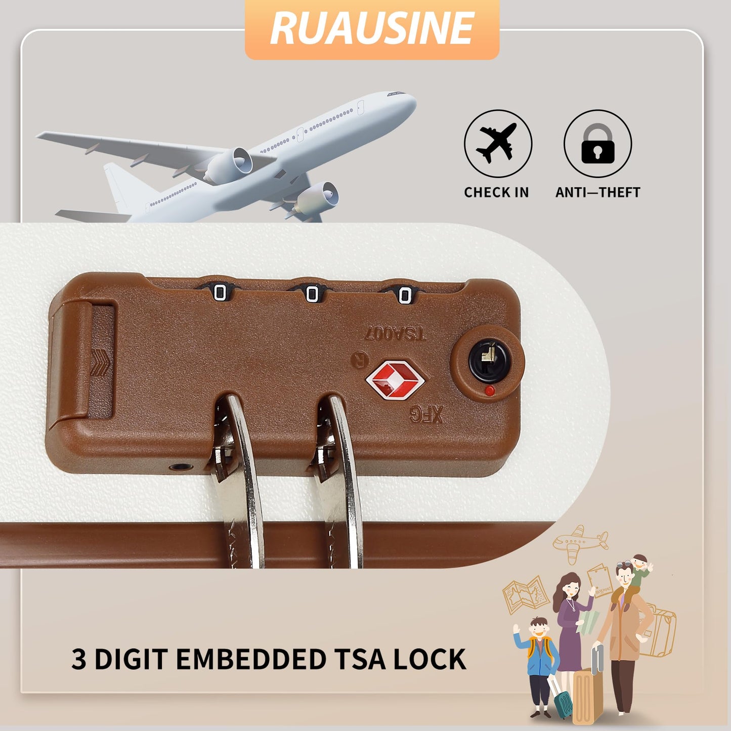 Hardside Carry-On Luggage with Spinner Wheels