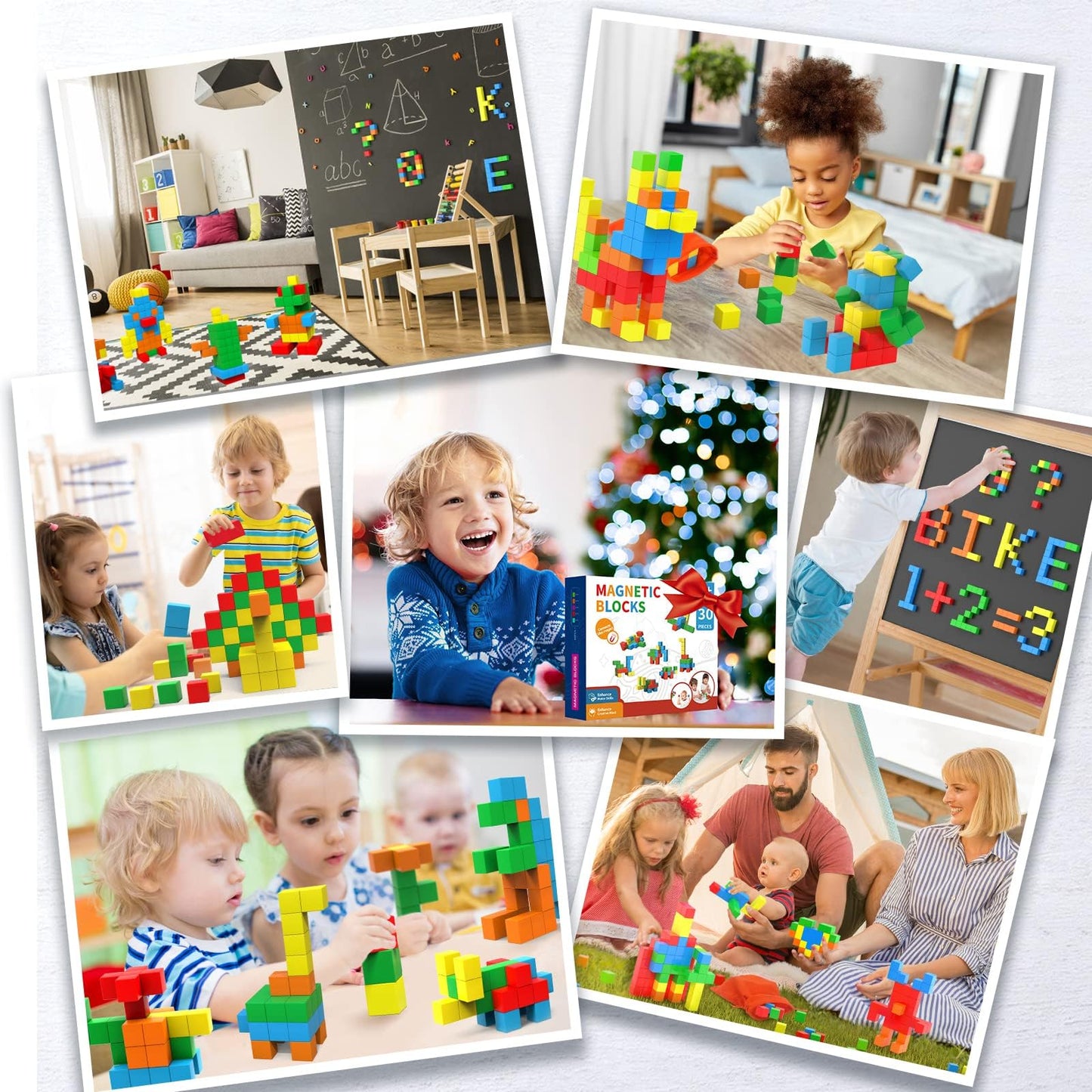 Hiwawind Magnetic Blocks 1.18 inch, Large Magnetic Cube Toy for Sensory STEM Education Preschool Magnet Toys for 3 4 5 6 Year Old Boys and Girls,Christmas Birthday Gifts for Kids Age 3+