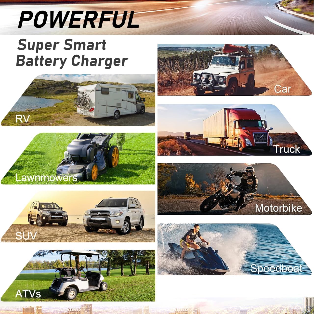 12V Smart Car Battery Charger with Winter Mode