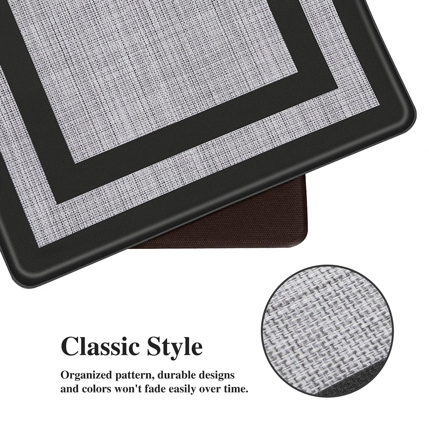 2 Pack Anti-Fatigue Kitchen Mats Waterproof Non-Skid