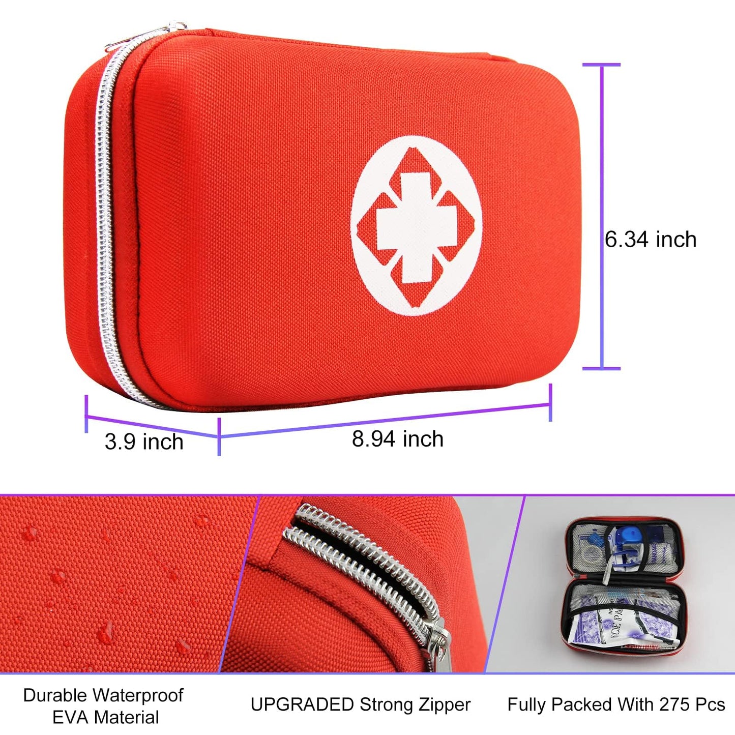 275Pcs YIDERBO Emergency Survival First Aid Kit