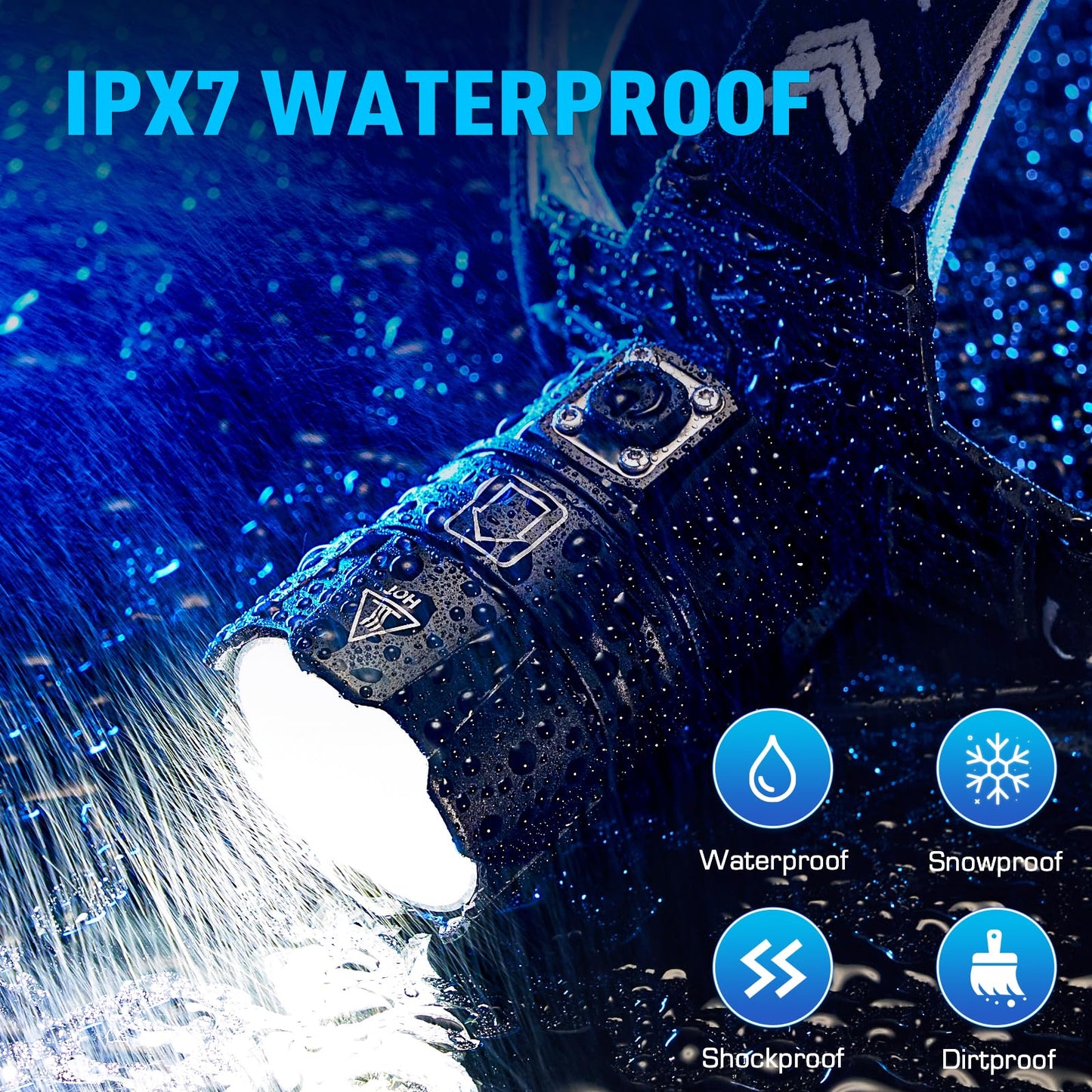 990000 Lumen Rechargeable LED Headlamp, Waterproof