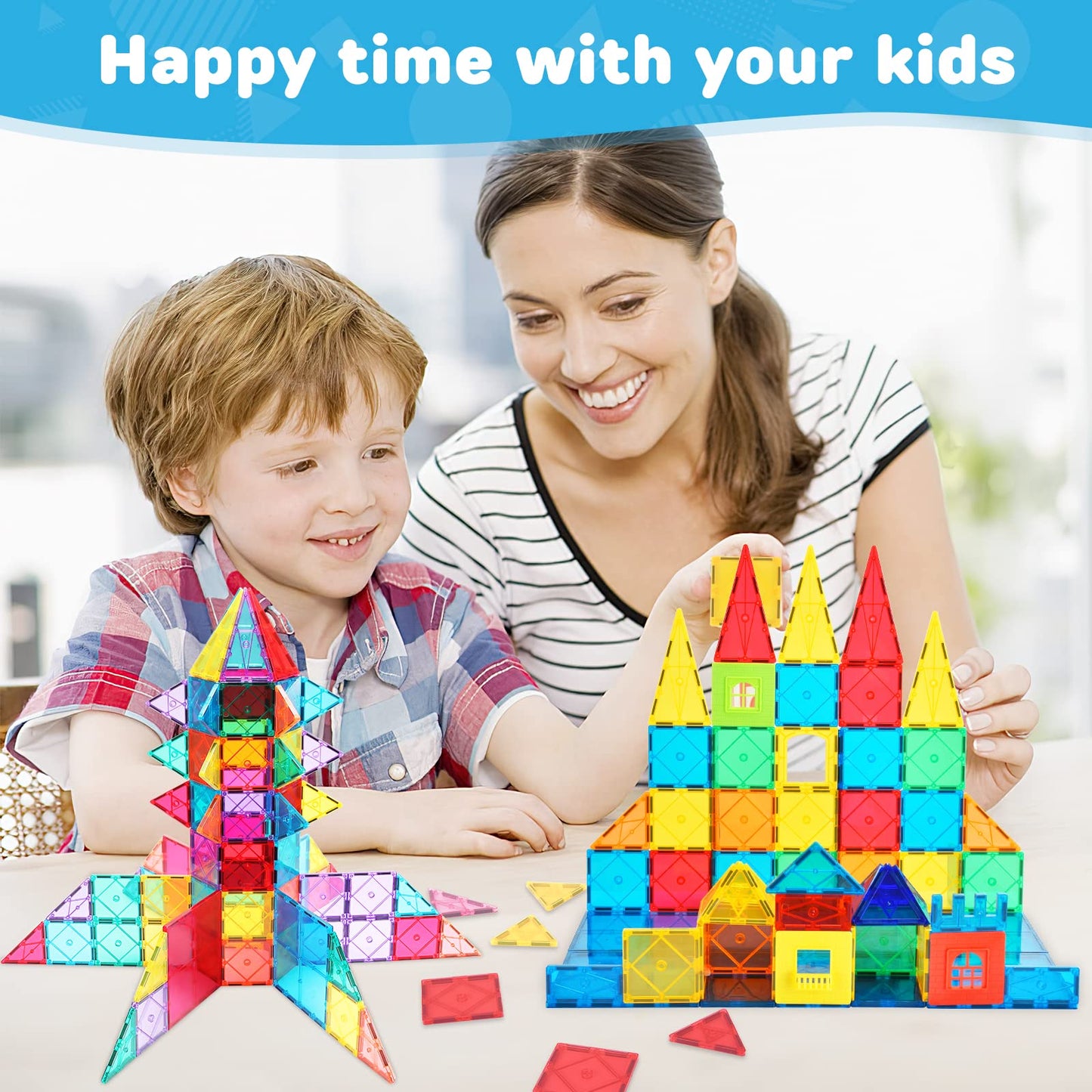 LATI Magnetic Building Tiles for Kids 3-8