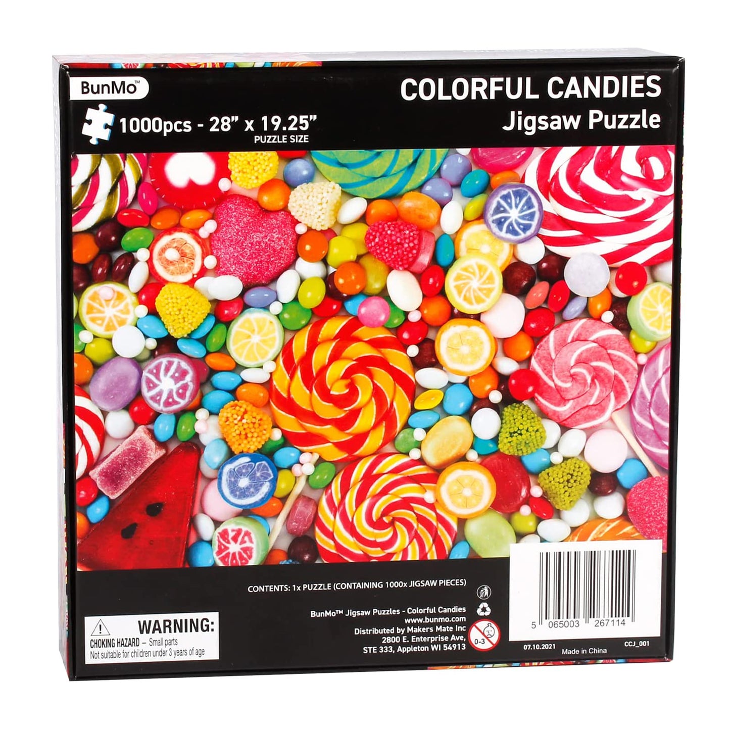BunMo 1000 Piece Puzzle for Adults - Cascading Candies. Puzzles for Adults 1000 Piece - 1000 Piece Puzzles Have Unique Pieces That Fit Together Perfectly. 1000 Piece Puzzles for Adults.