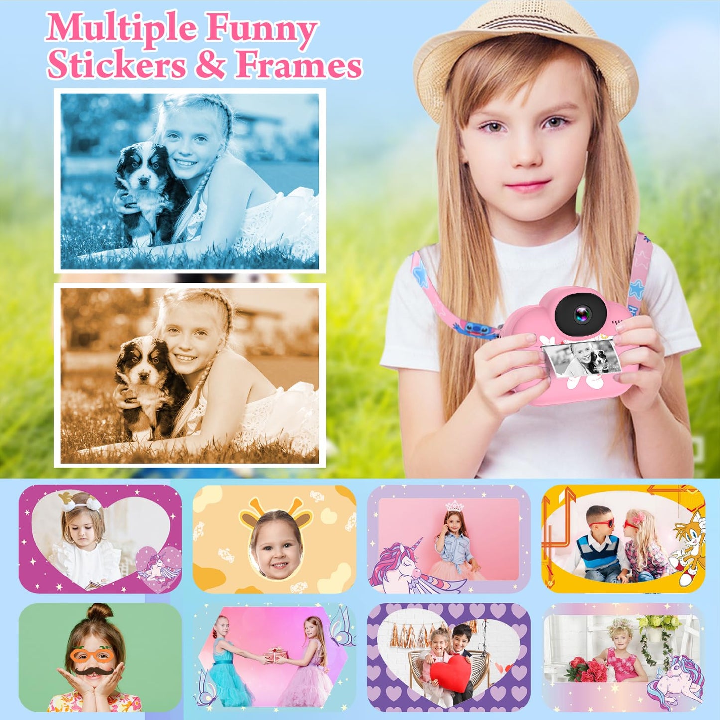 Kids Instant Print Camera for Ages 3-10