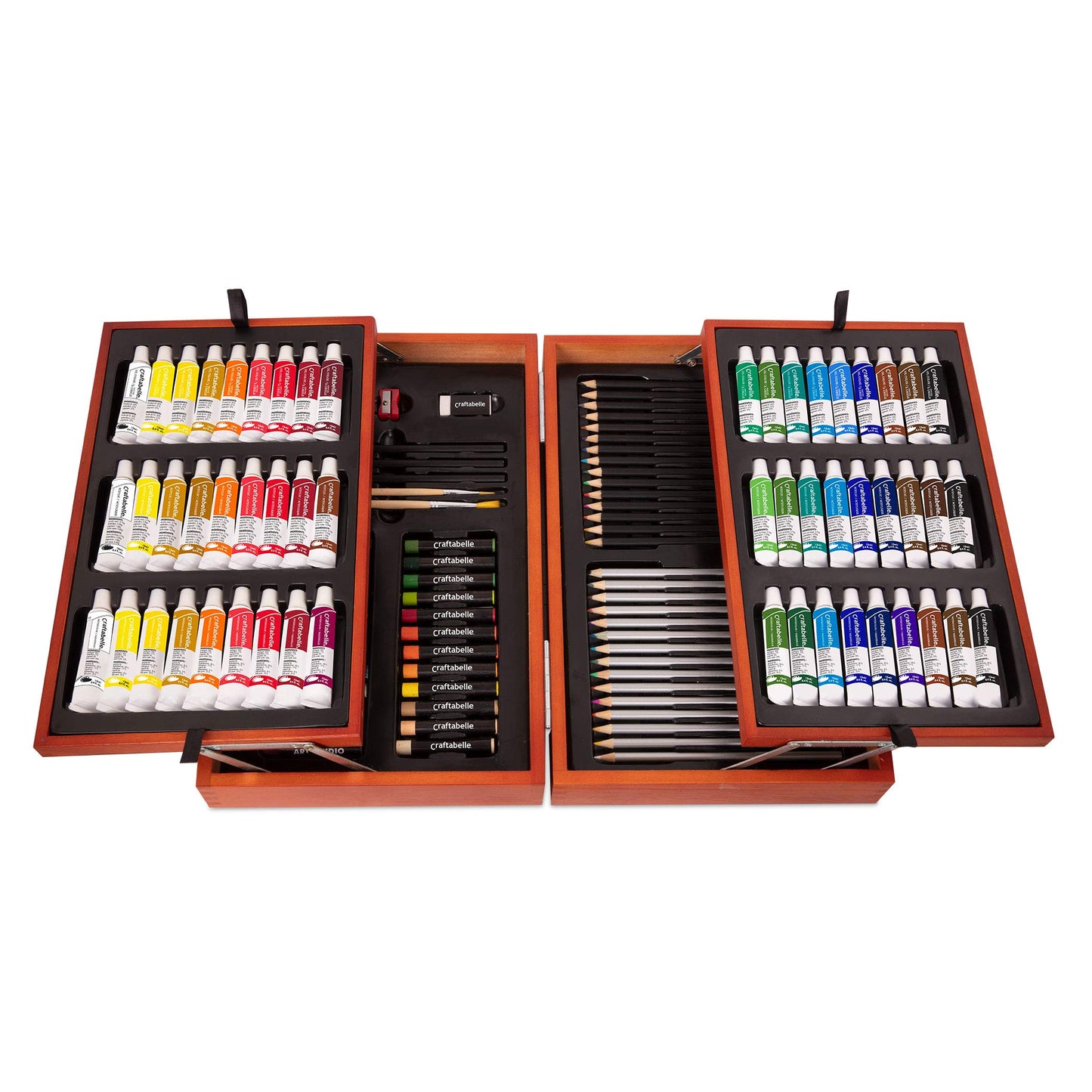 Craftabelle 117pc Kids Painting Set in Wooden Case