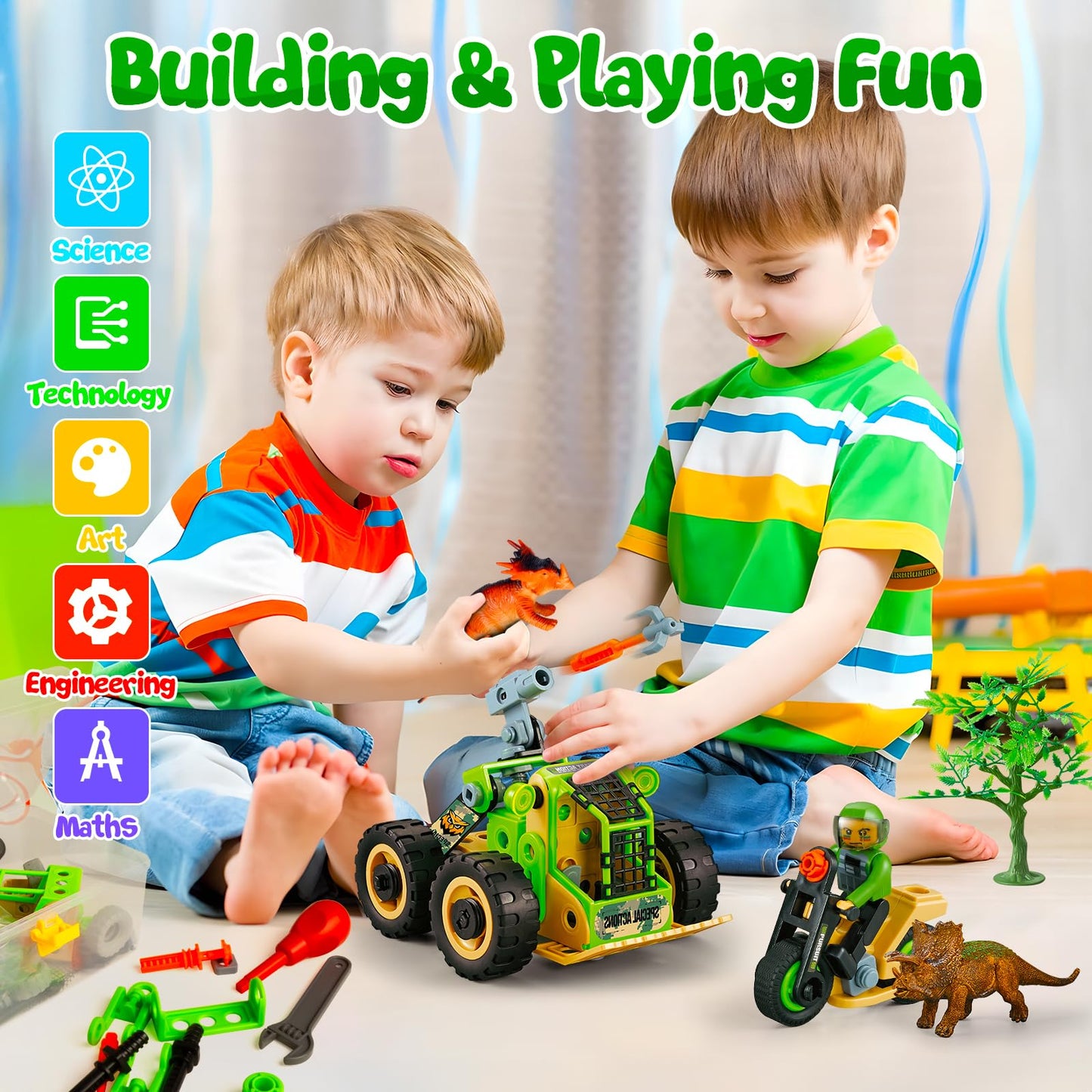 Dinosaur Building Toys STEM Kit for Kids
