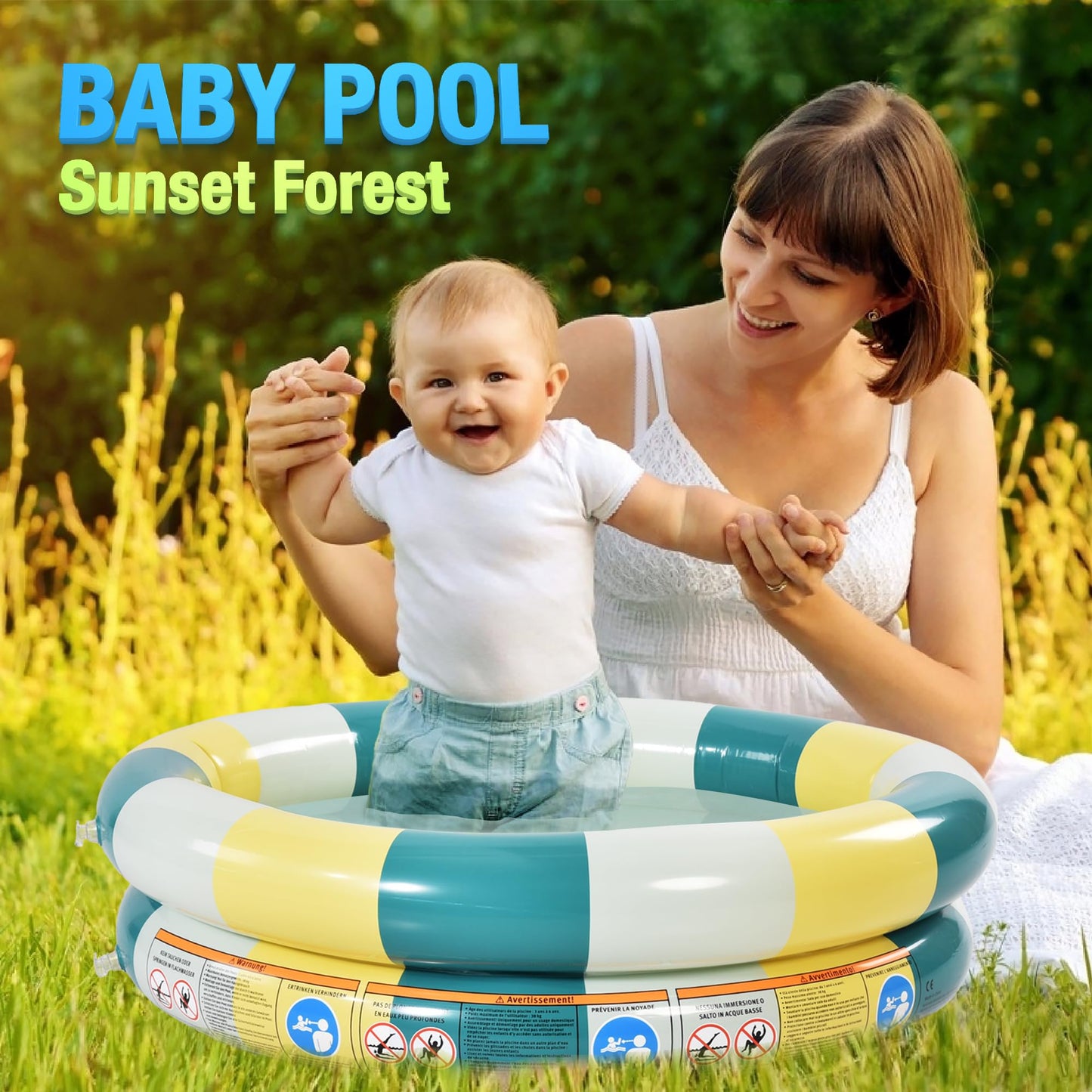32" Inflatable Kids Pool for Indoor or Outdoor