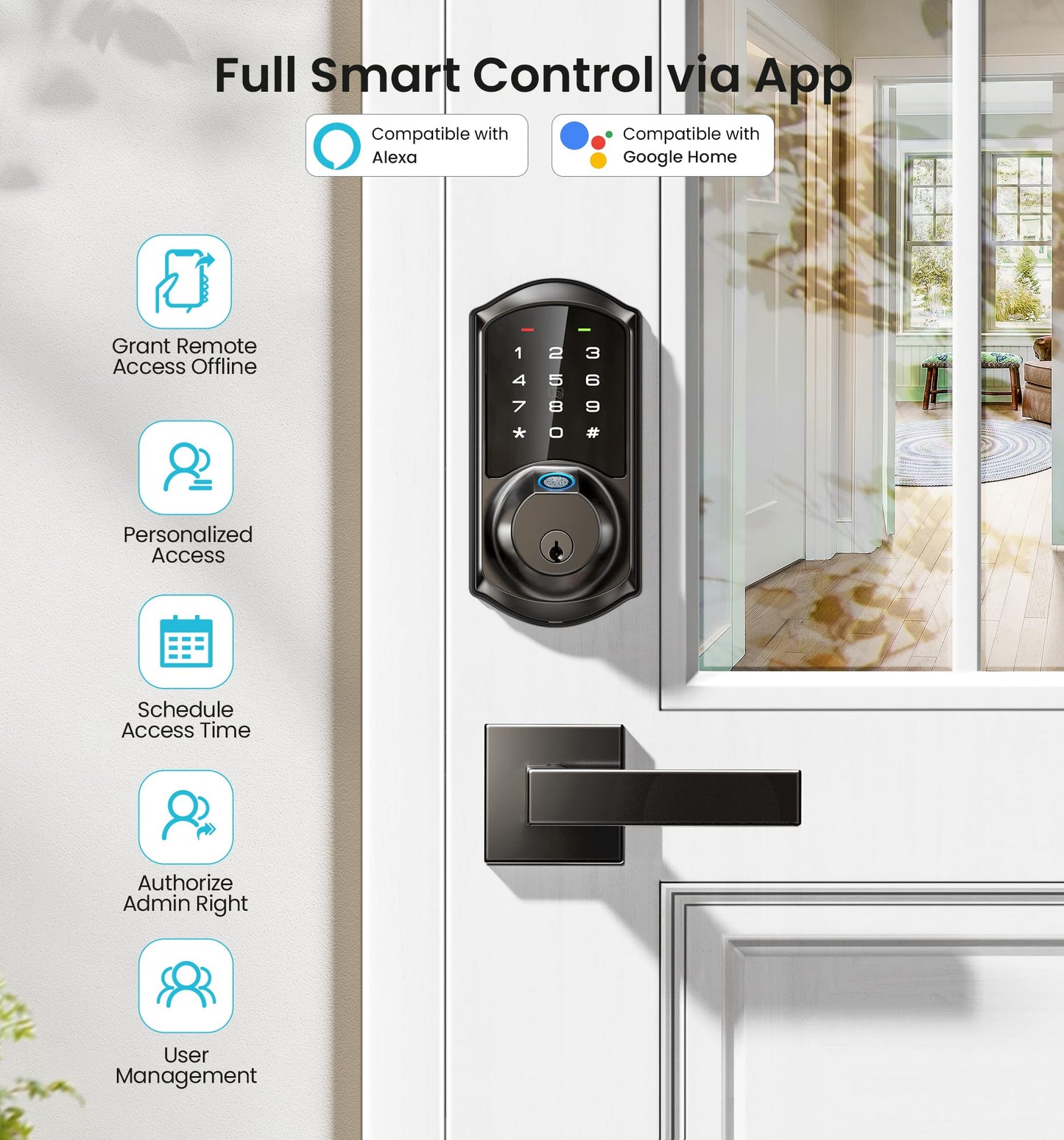 Veise Fingerprint Smart Lock with Keyless Entry