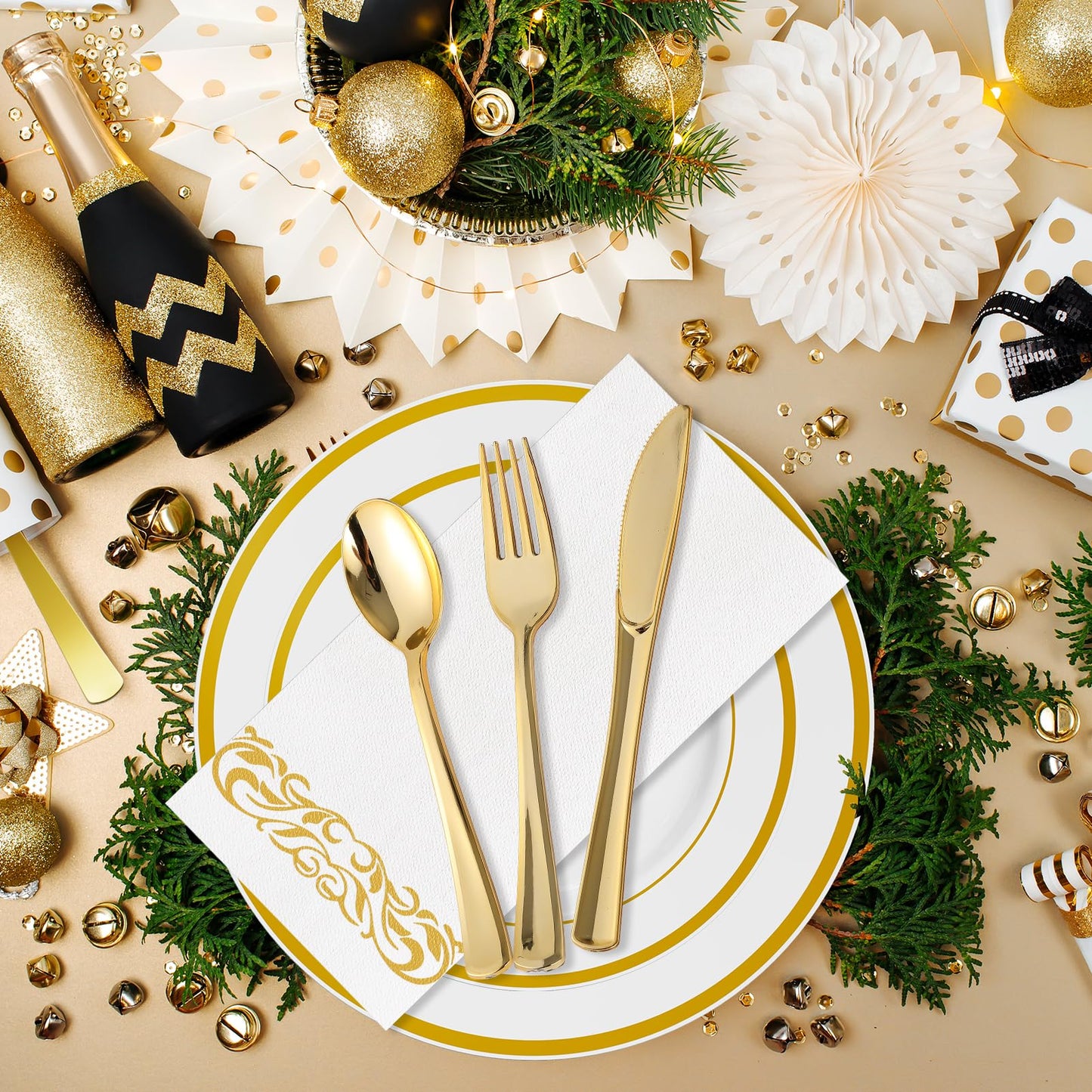 700 Count JOLLY CHEF Disposable Dinnerware Set