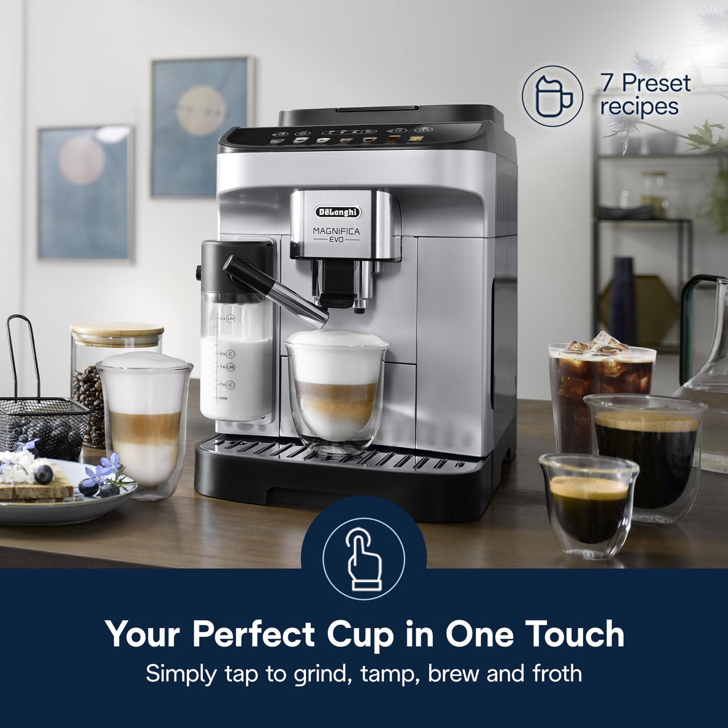 De'Longhi Automatic Espresso Coffee Machine with Frother