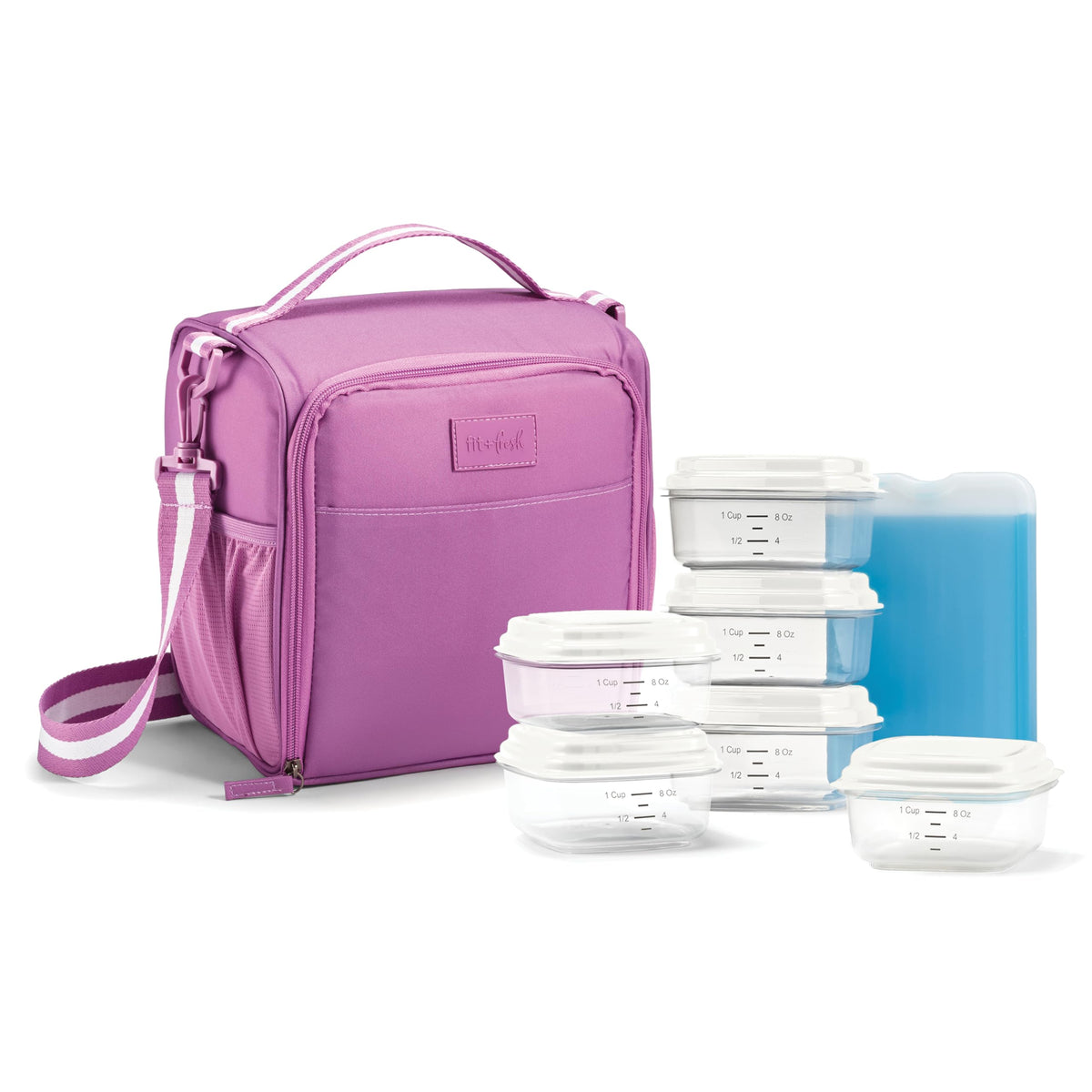 8 Piece Fit & Fresh Insulated Meal Prep Lunch Box