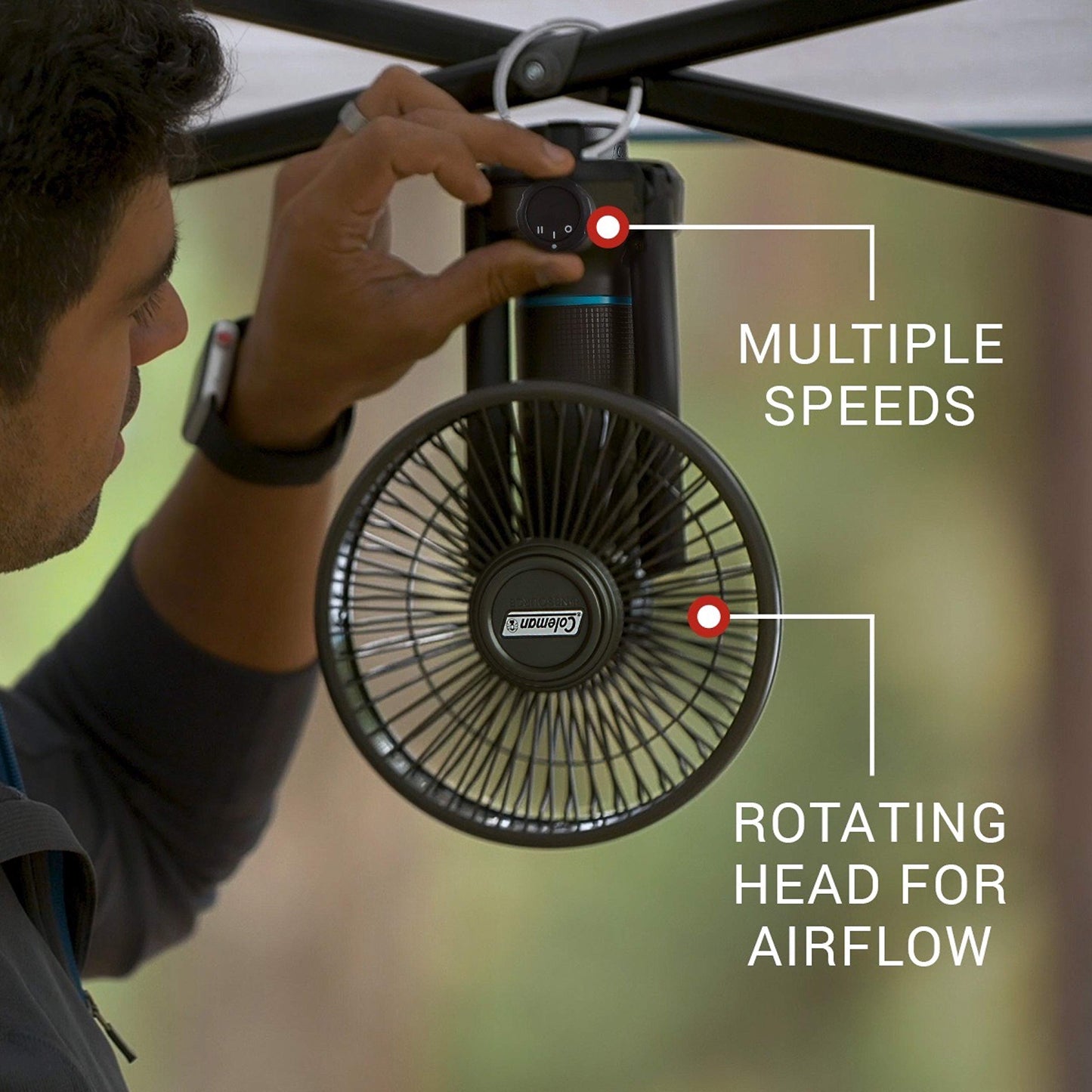 Coleman Rechargeable Camping Gear: Shower, Vacuum, Fan