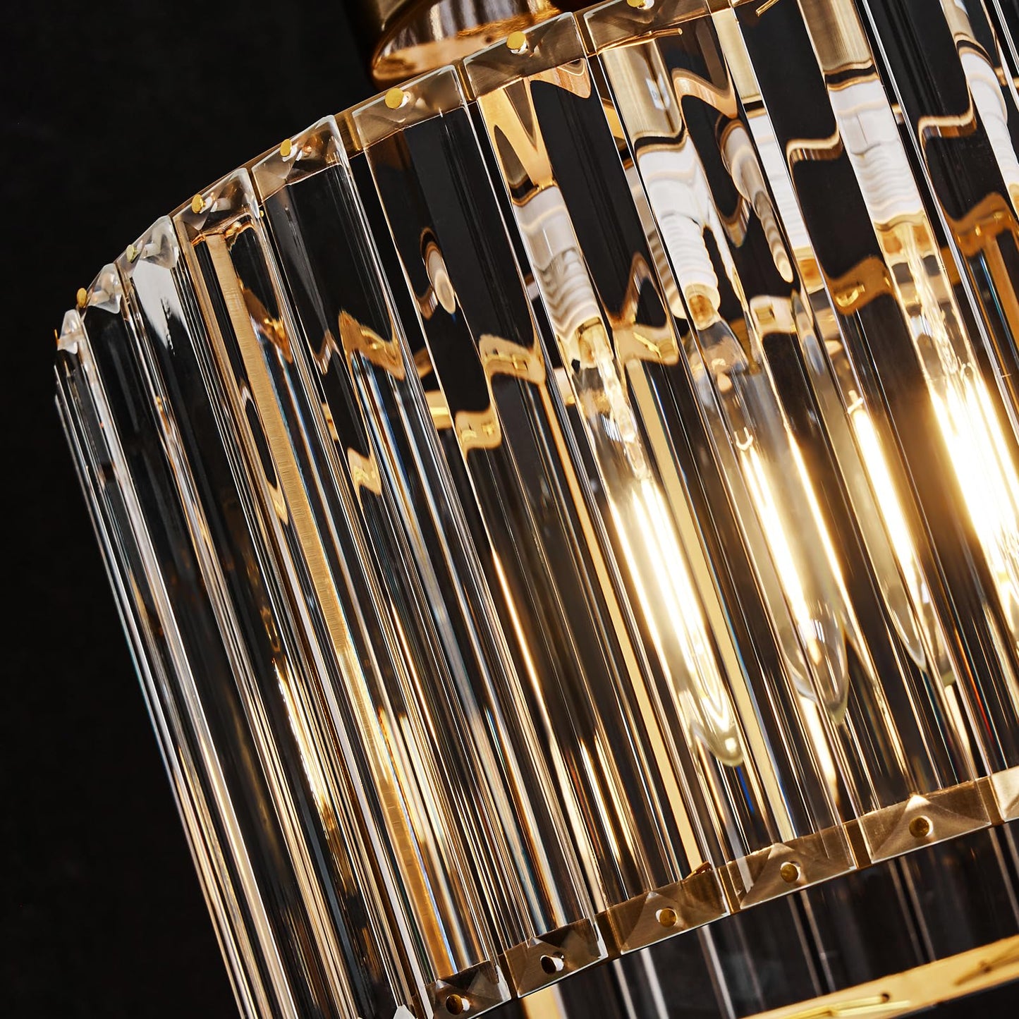 Modern Gold Semi Flush Mount Ceiling Light
