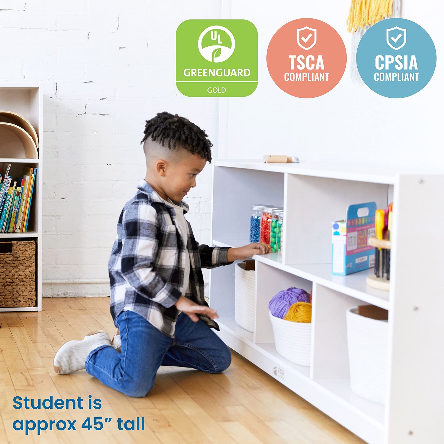 ECR4Kids 5-Compartment Mobile Storage Cabinet