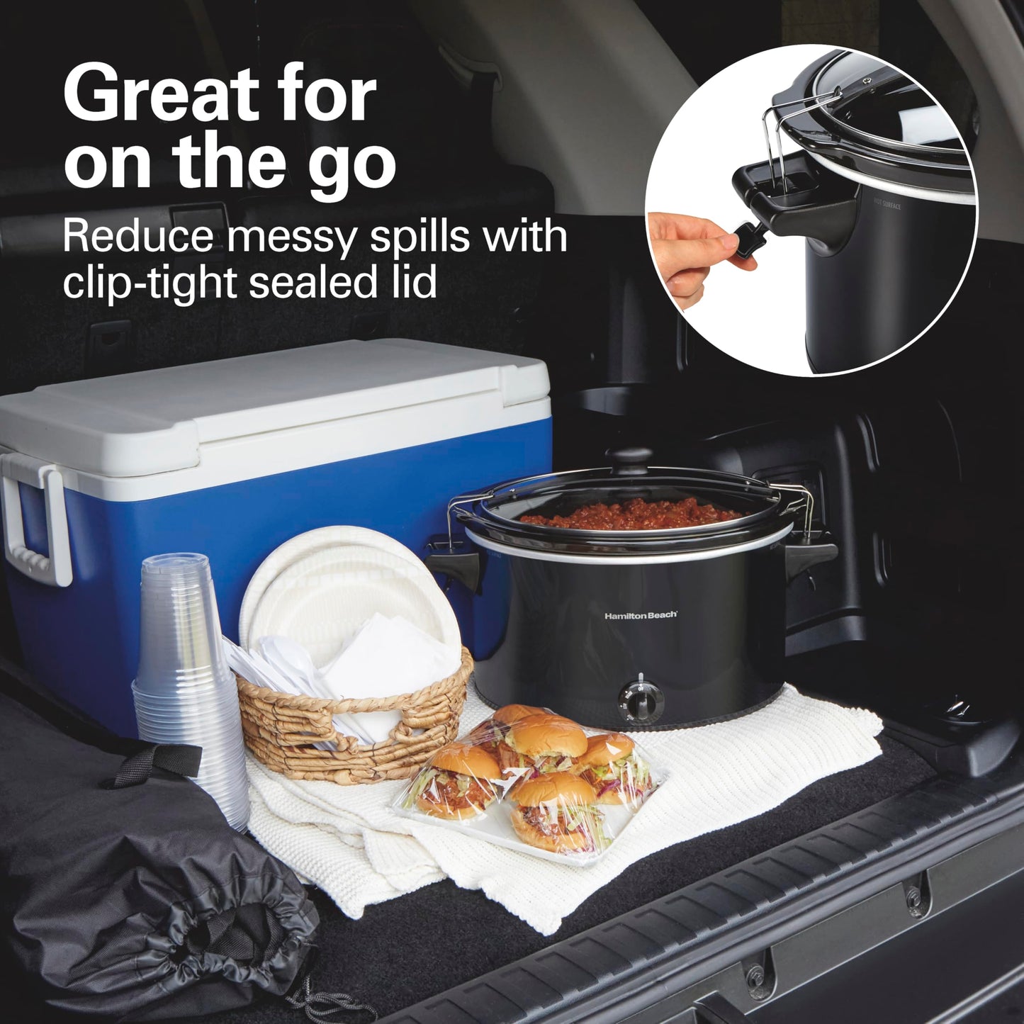 Hamilton Beach 10 Quart Slow Cooker with Lid Lock