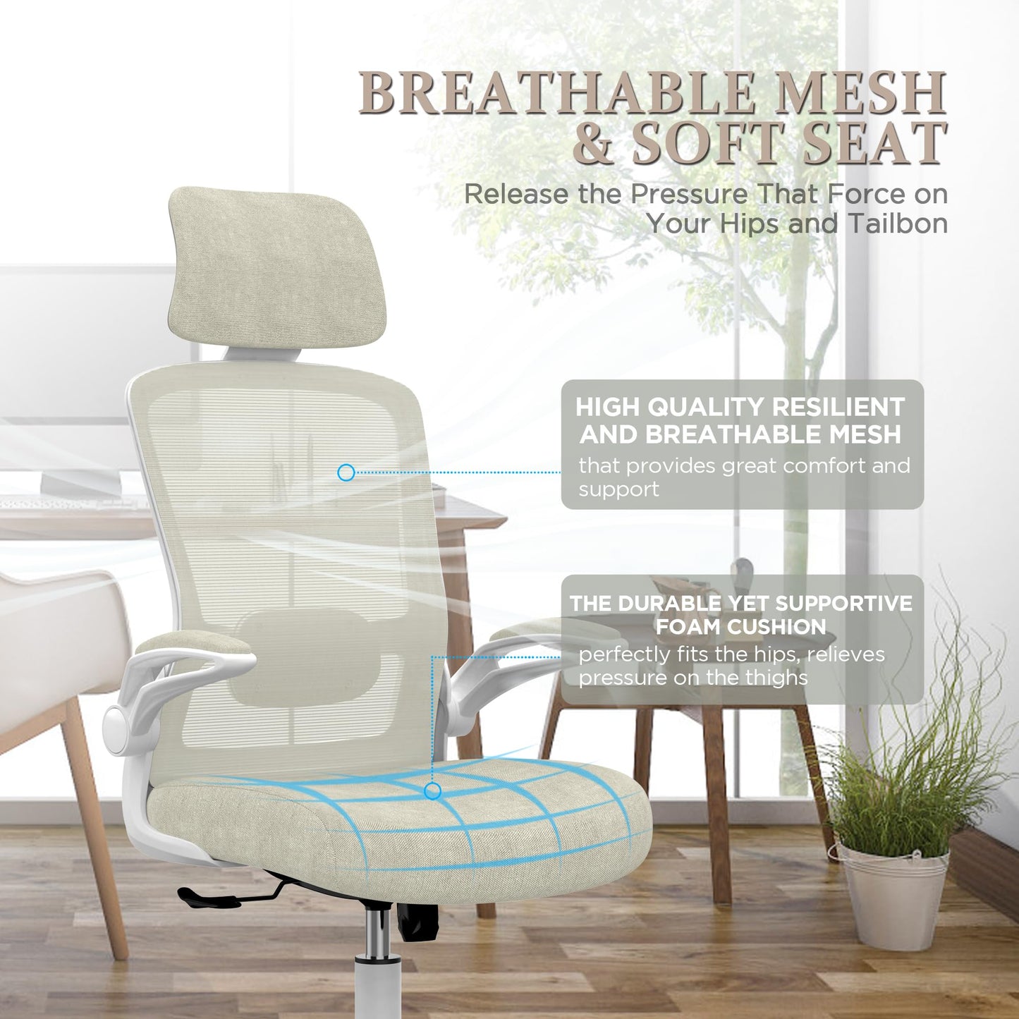 Ergonomic High Back Desk Chair with Lumbar Support