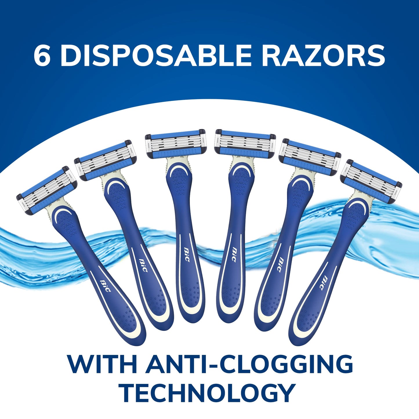 6 Pack BIC Men's Disposable Razors