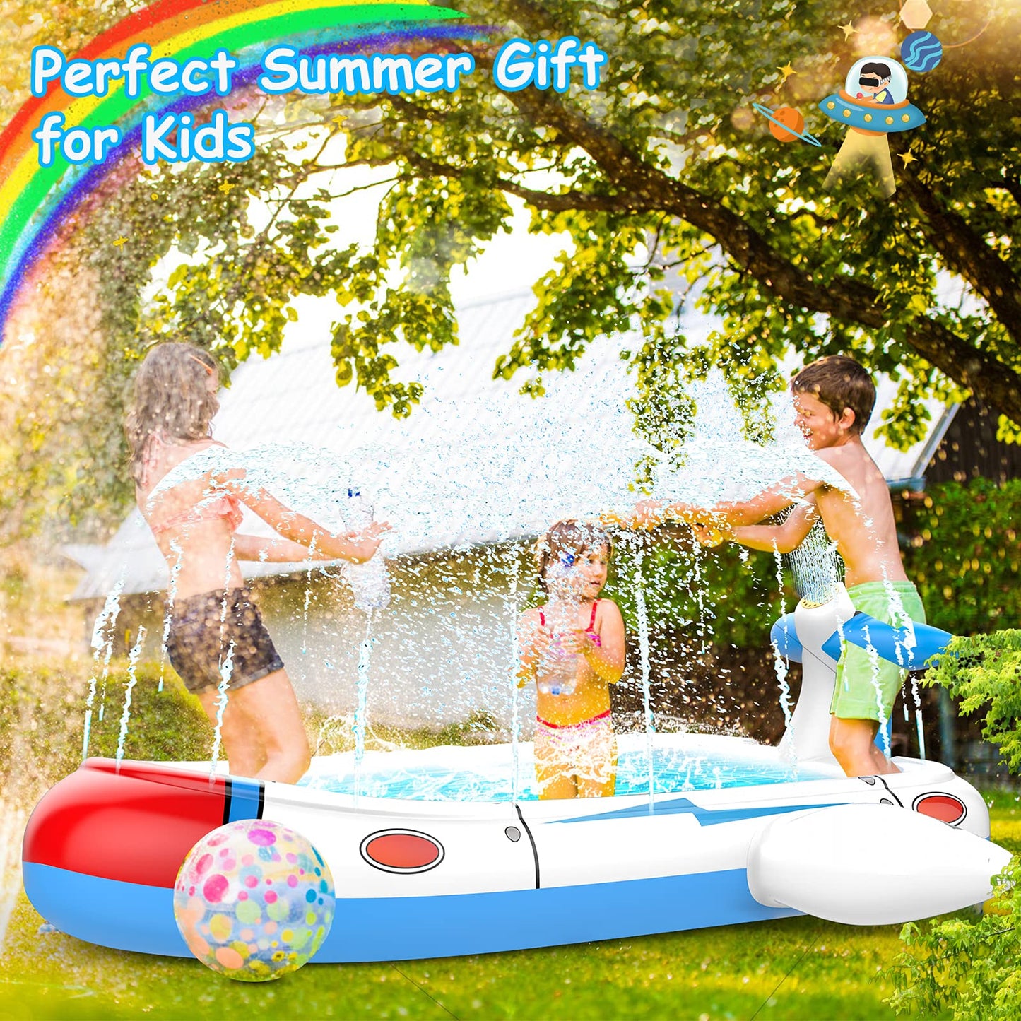 Inflatable 3-in-1 Kiddie Pool for Toddlers