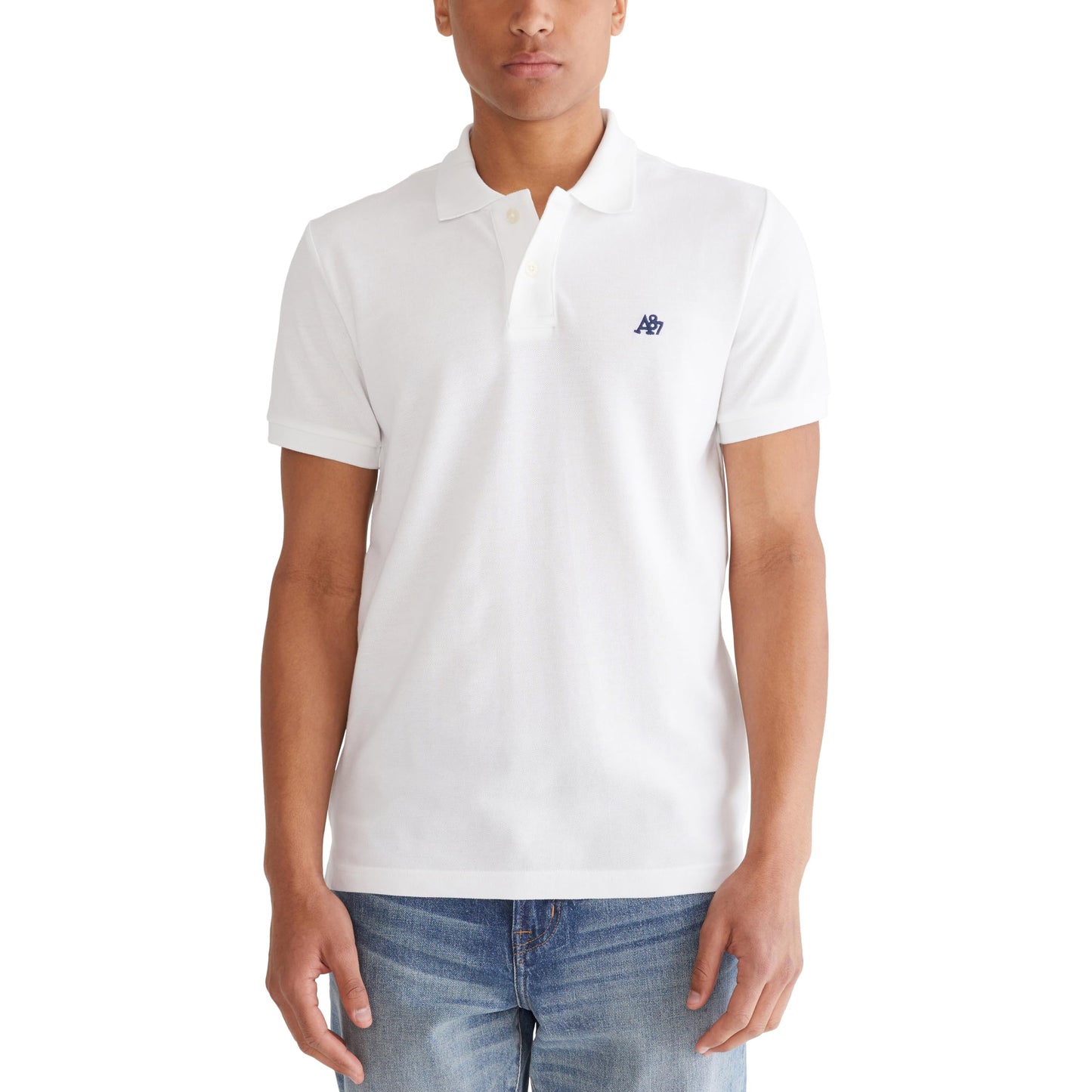 AEROPOSTALE Men's Bleach Polo Shirt, Medium