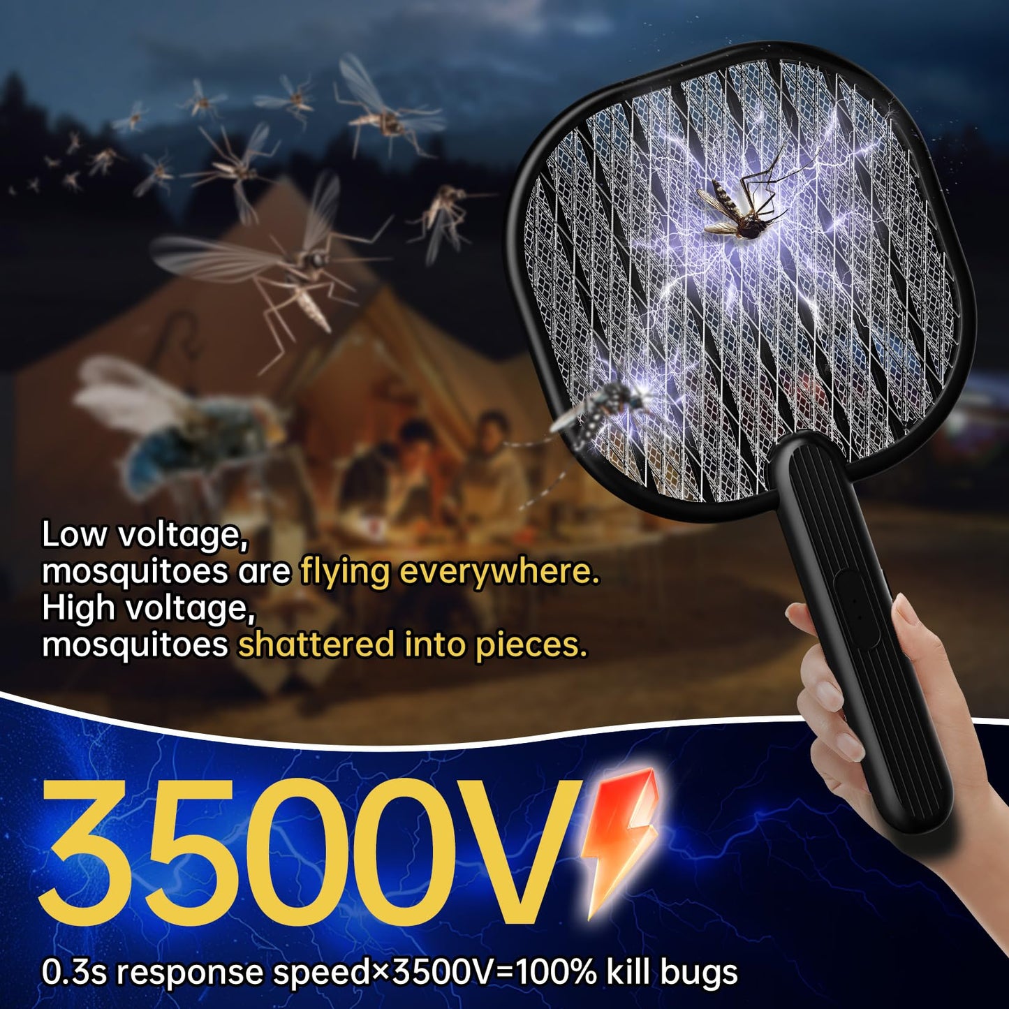 Electric Fly Swatter Mosquito Zapper by Buzzkick