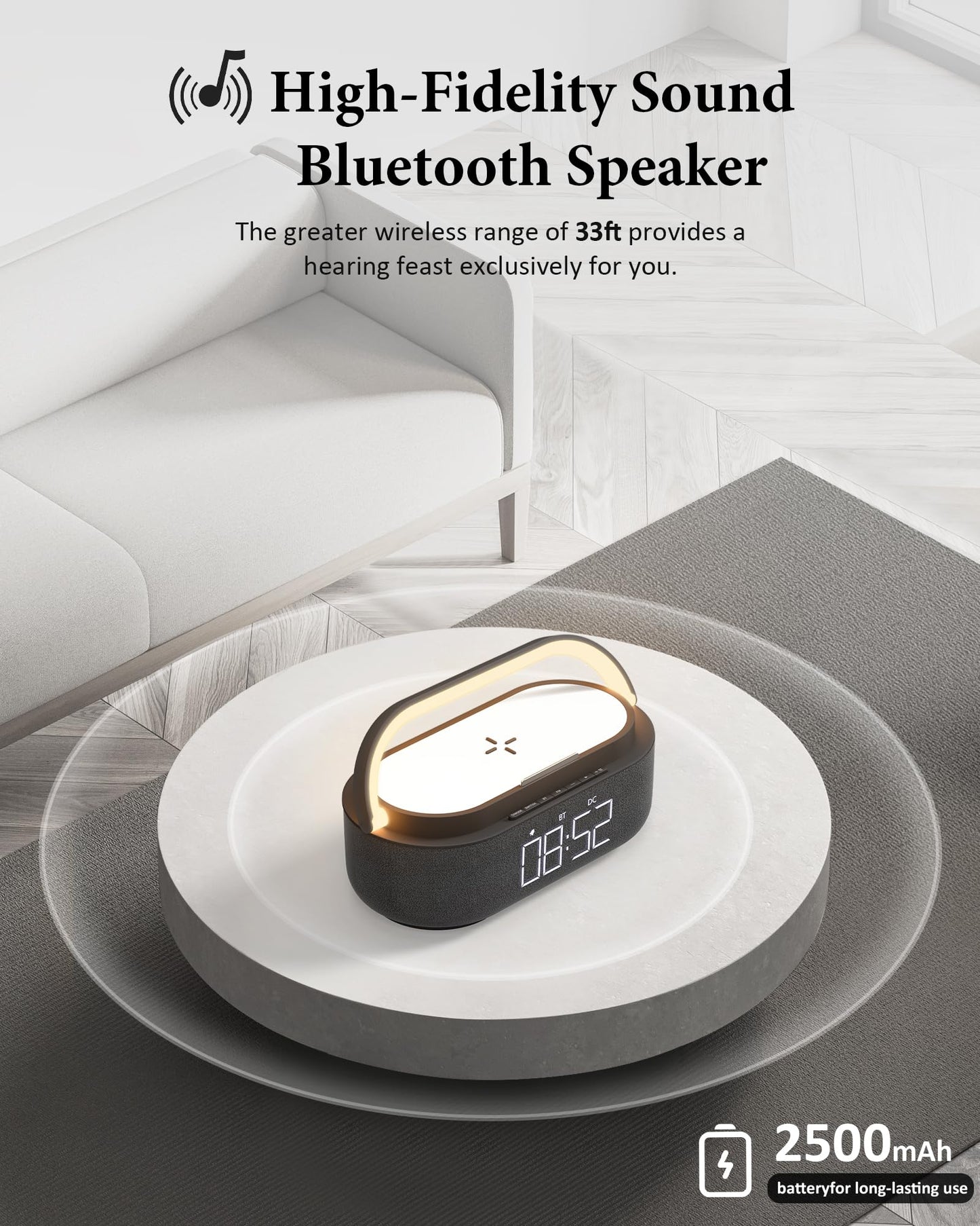 COLSUR Bluetooth Speaker with LED Night Light