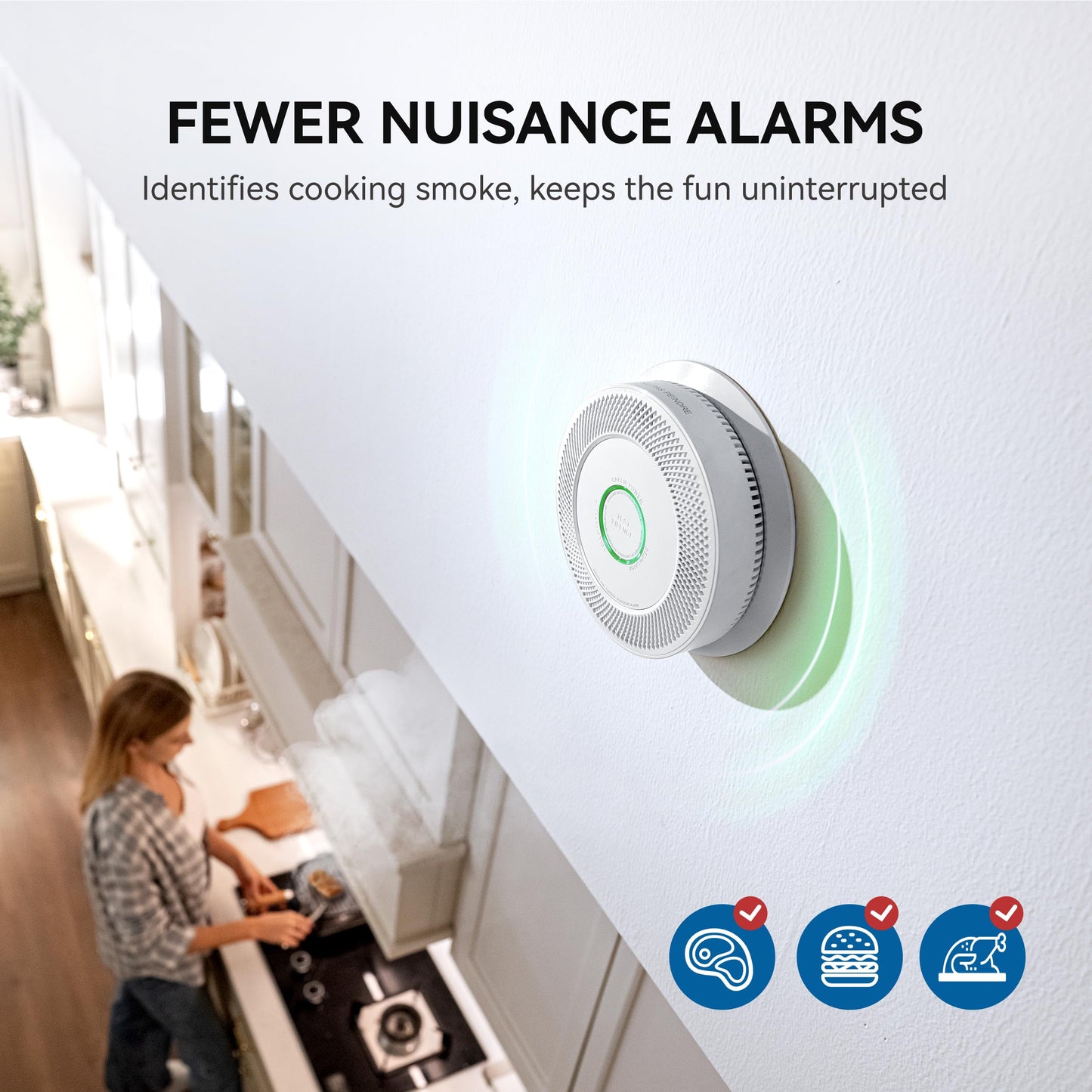 SITERWELL Hardwired Smoke and CO Detector 5-Pack
