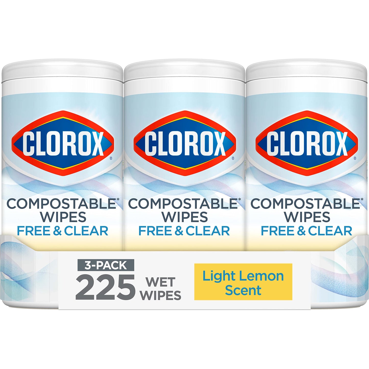 CLOROX Compostable Cleaning Wipes, Lemon Scent, 75 Count