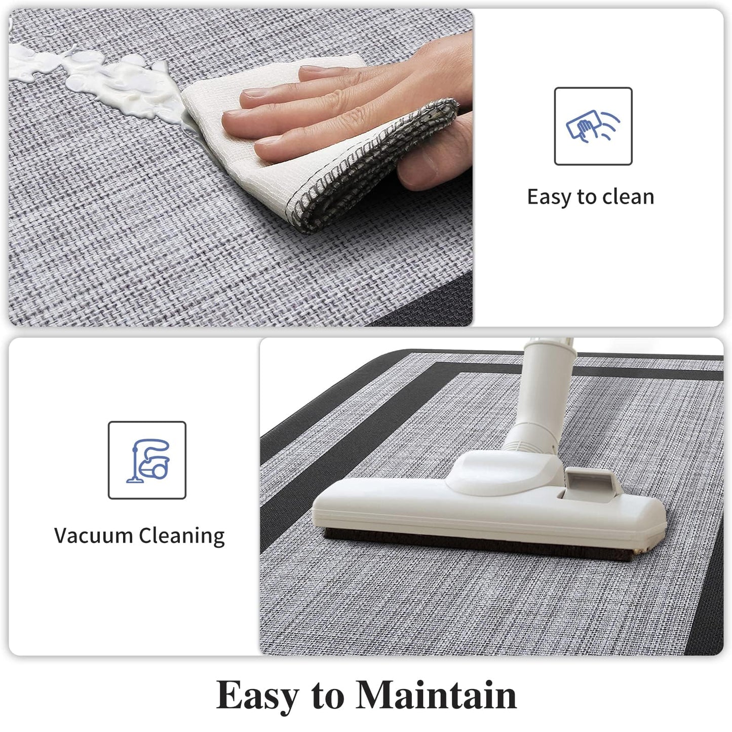 2 Pack Anti-Fatigue Kitchen Mats Waterproof Non-Skid