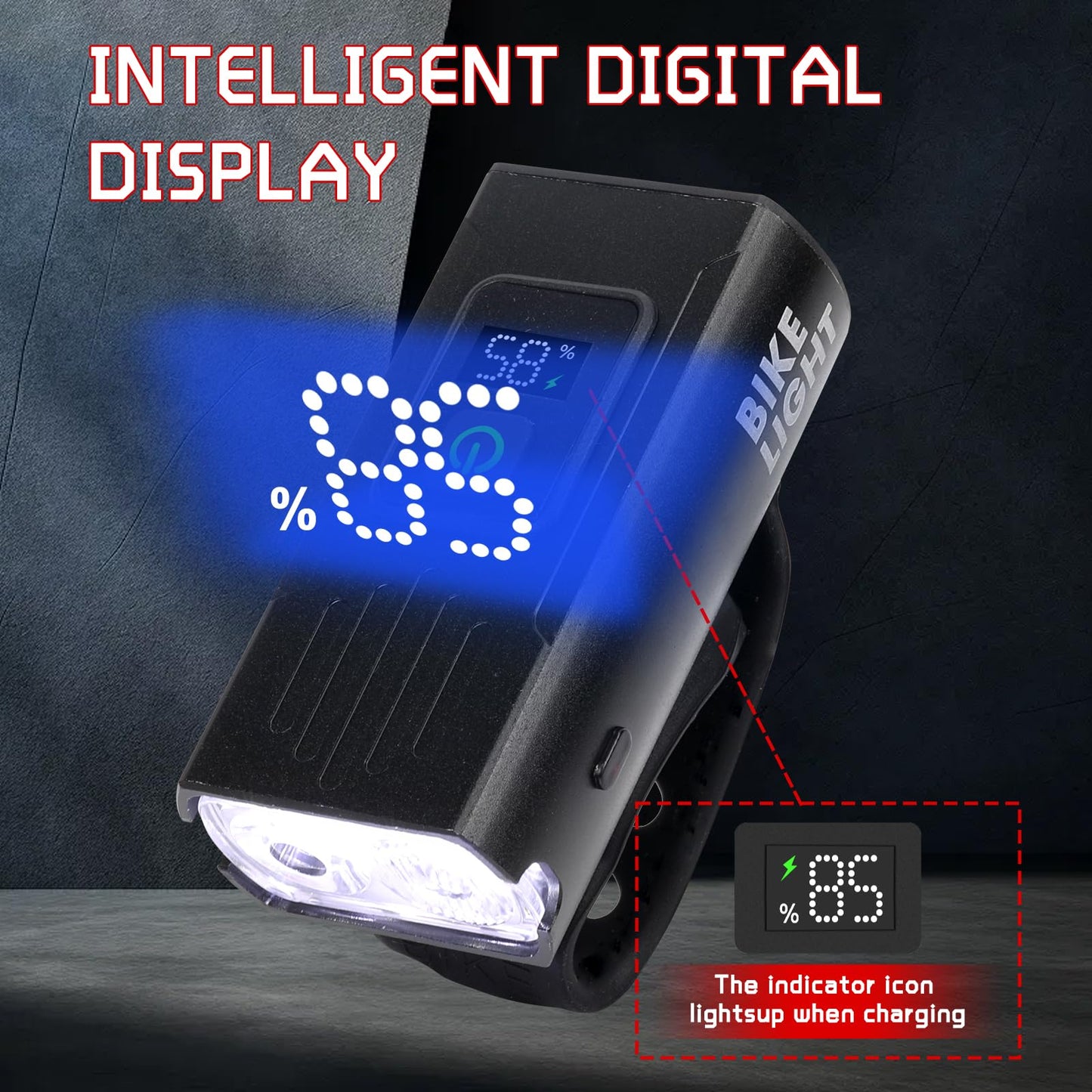 LED Bike Light Set with Bell and Modes