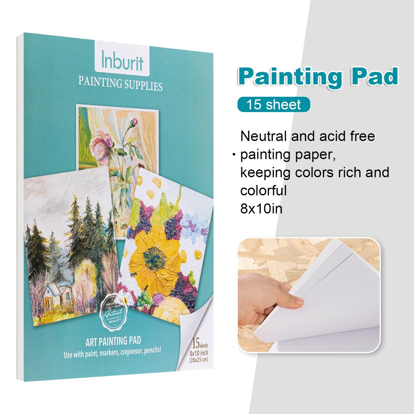 Acrylic Paint Set with Canvases and Brushes