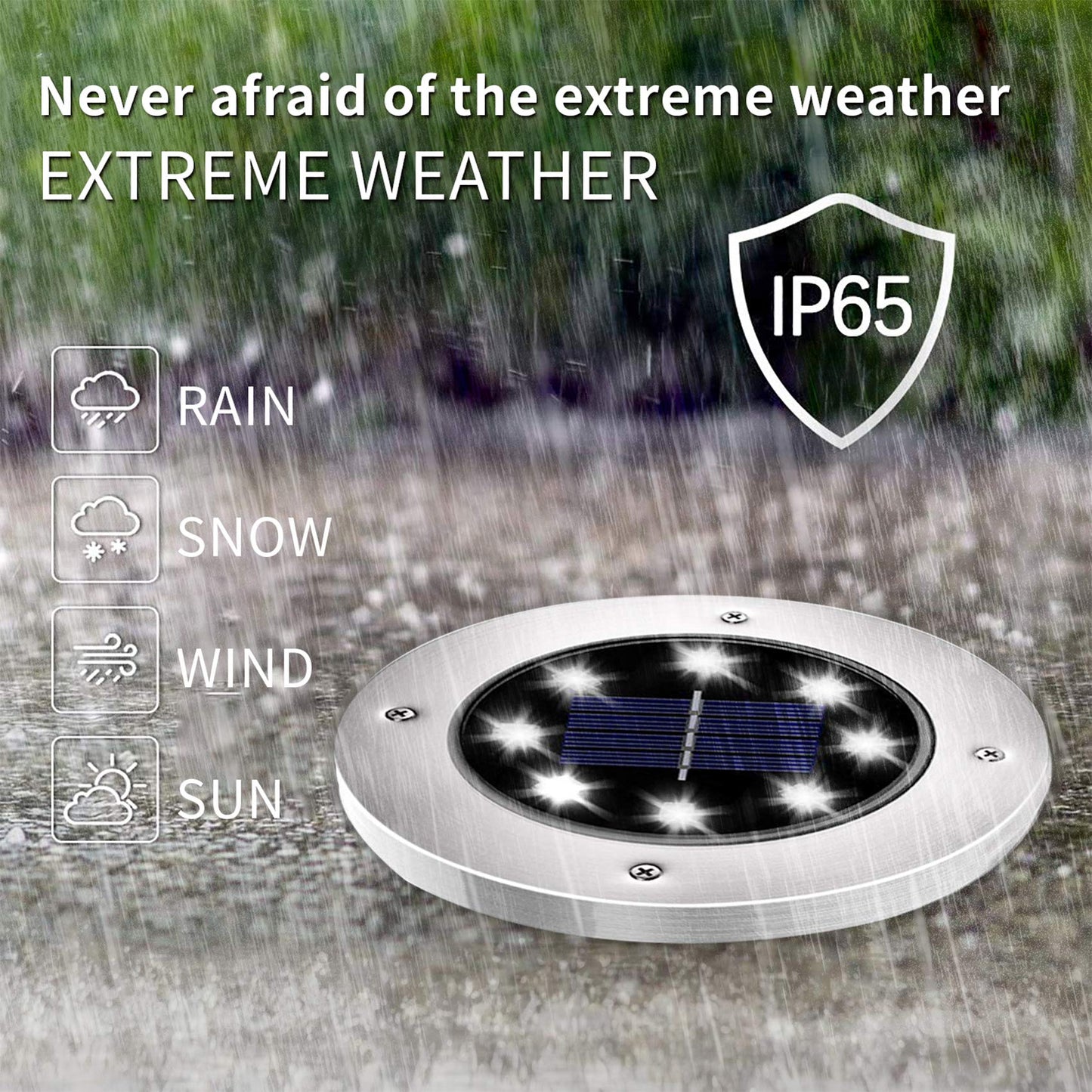 INCX 12-Pack Solar Outdoor Lights, Waterproof