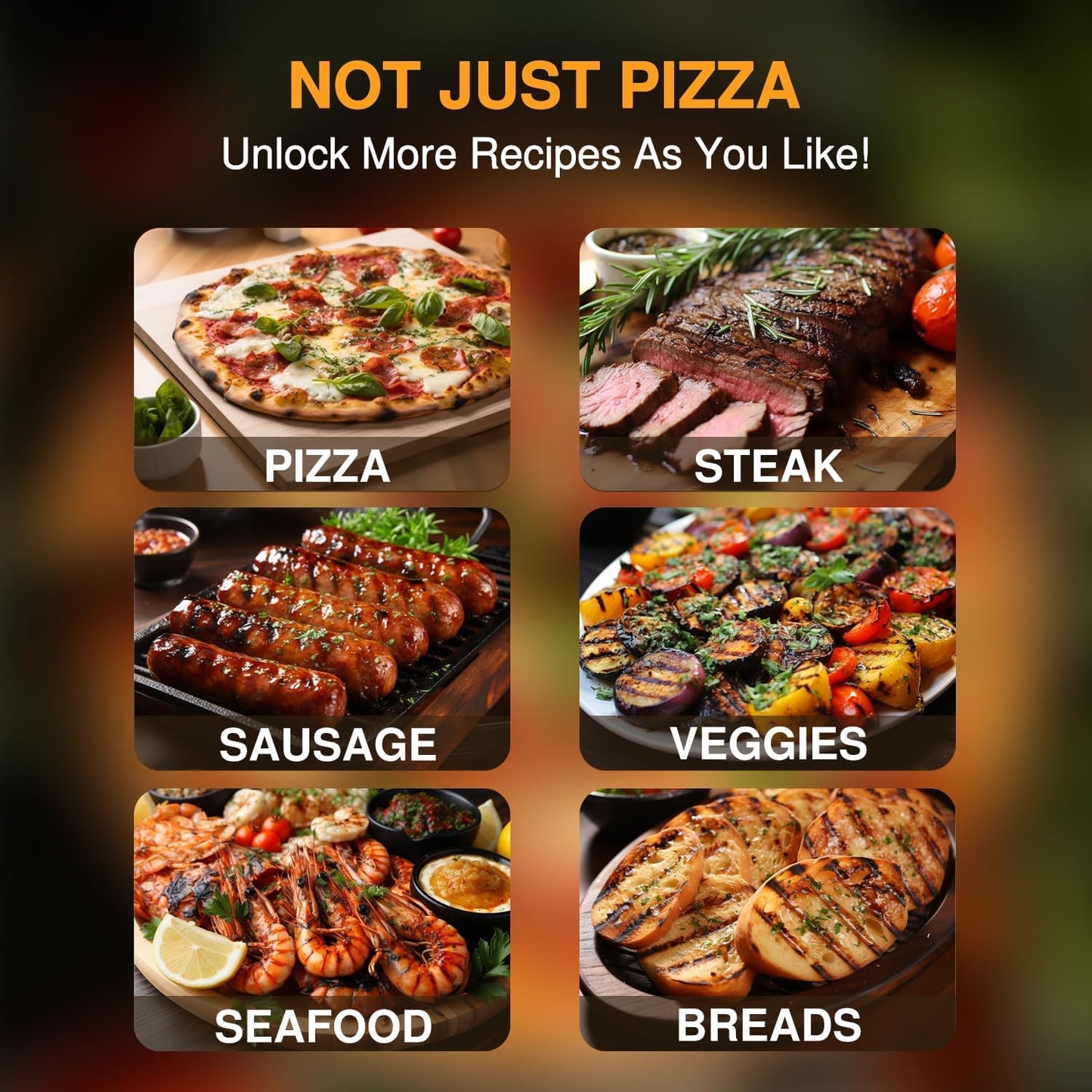 12-Inch Portable Wood Pellet Pizza Oven