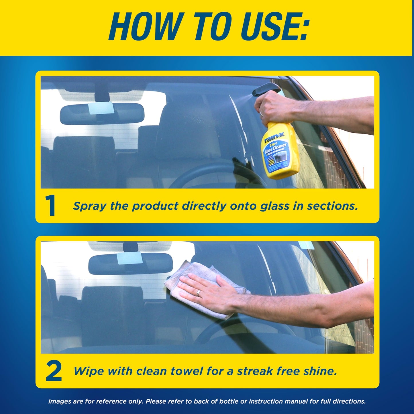 2 Pack Rain-X Glass Cleaner & Rain Repellent