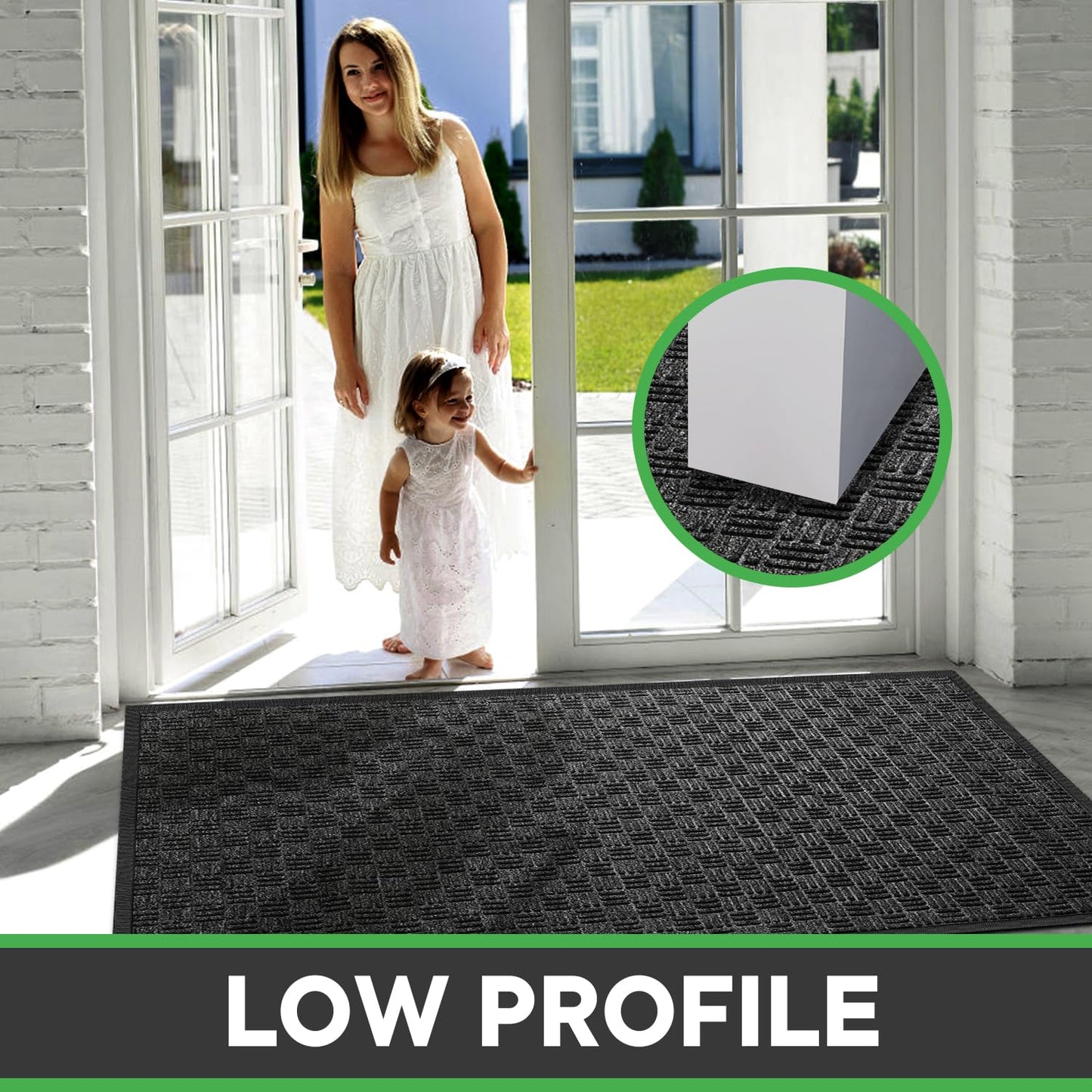 Heavy Duty Waterproof Welcome Mat for Entryway