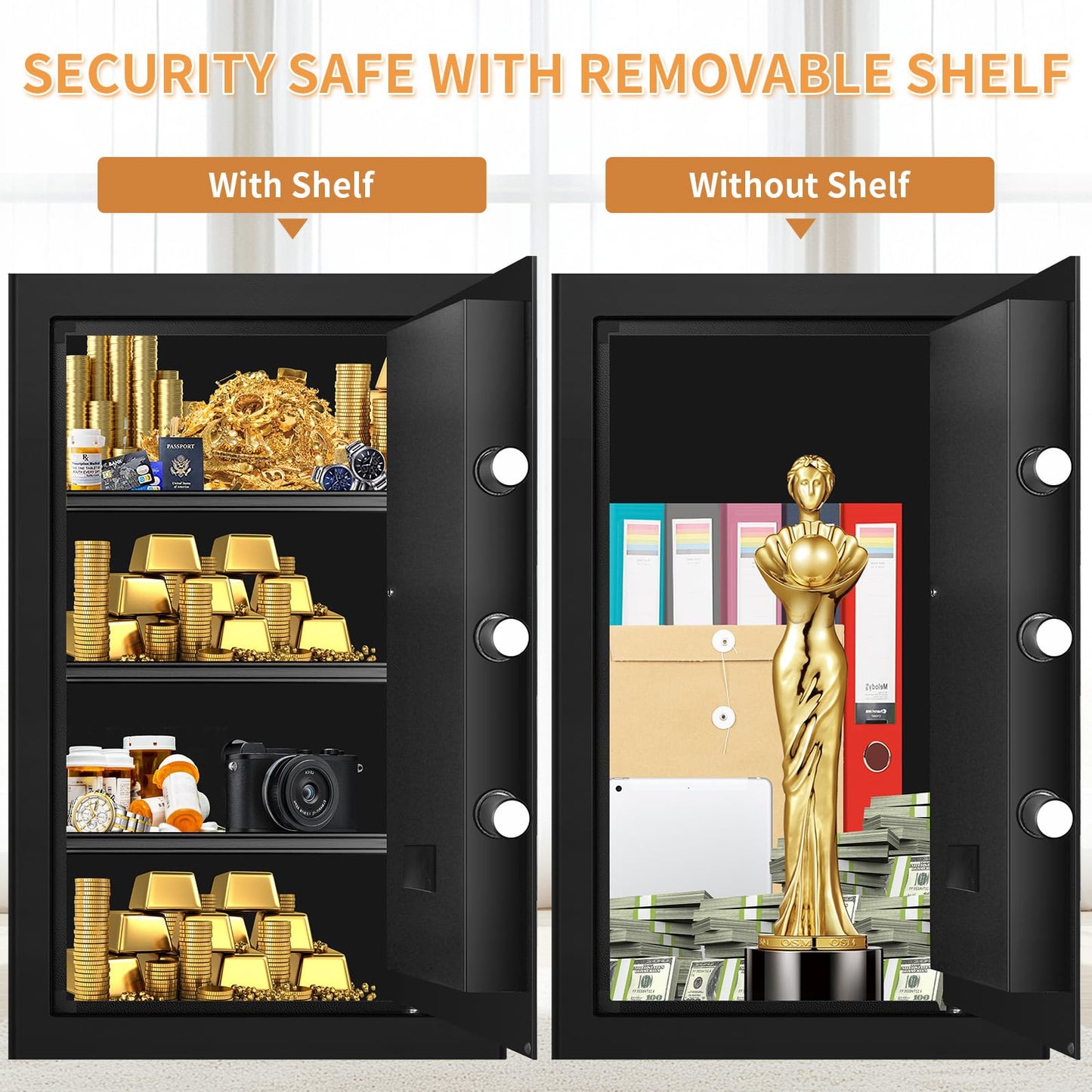 5.1 Cu ft Fireproof Waterproof Security Safe Box