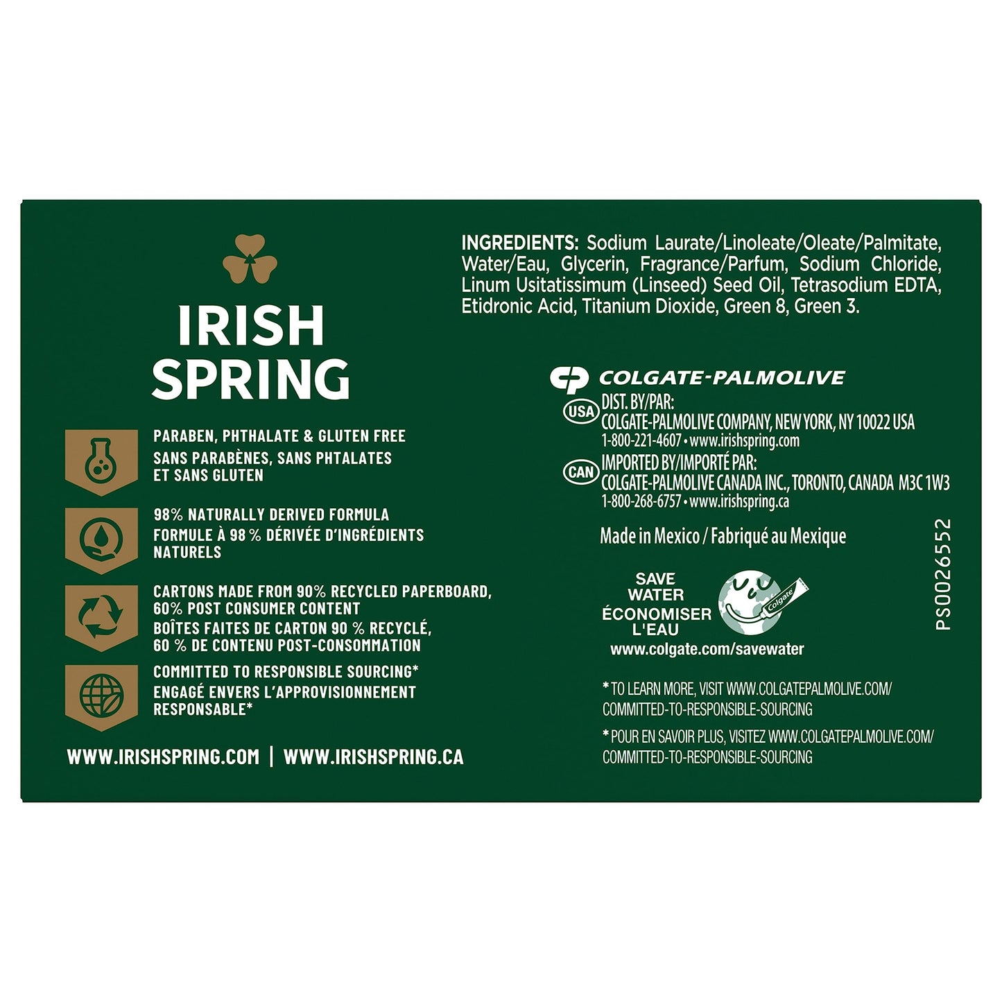 Irish Spring Men’s Soap Bars - 3 Count Pack