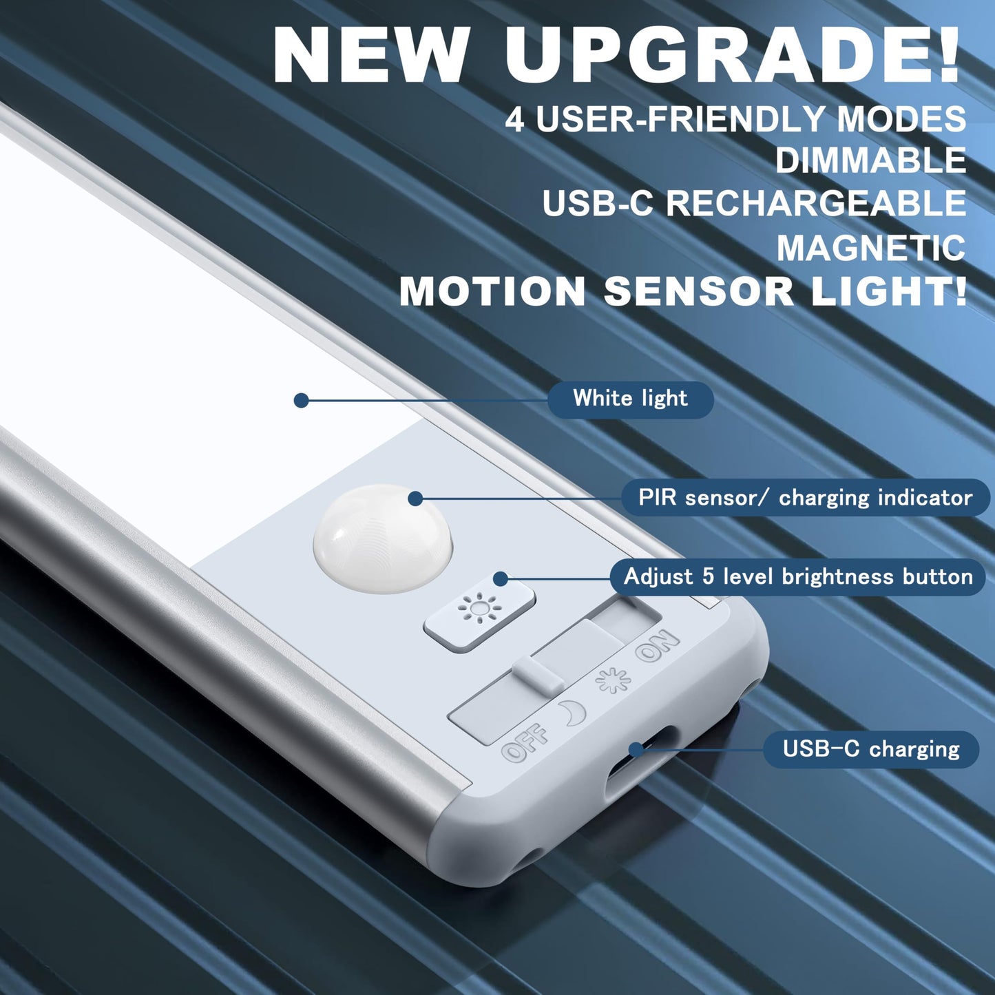 2 Pack Under Cabinet Motion Sensor Lights