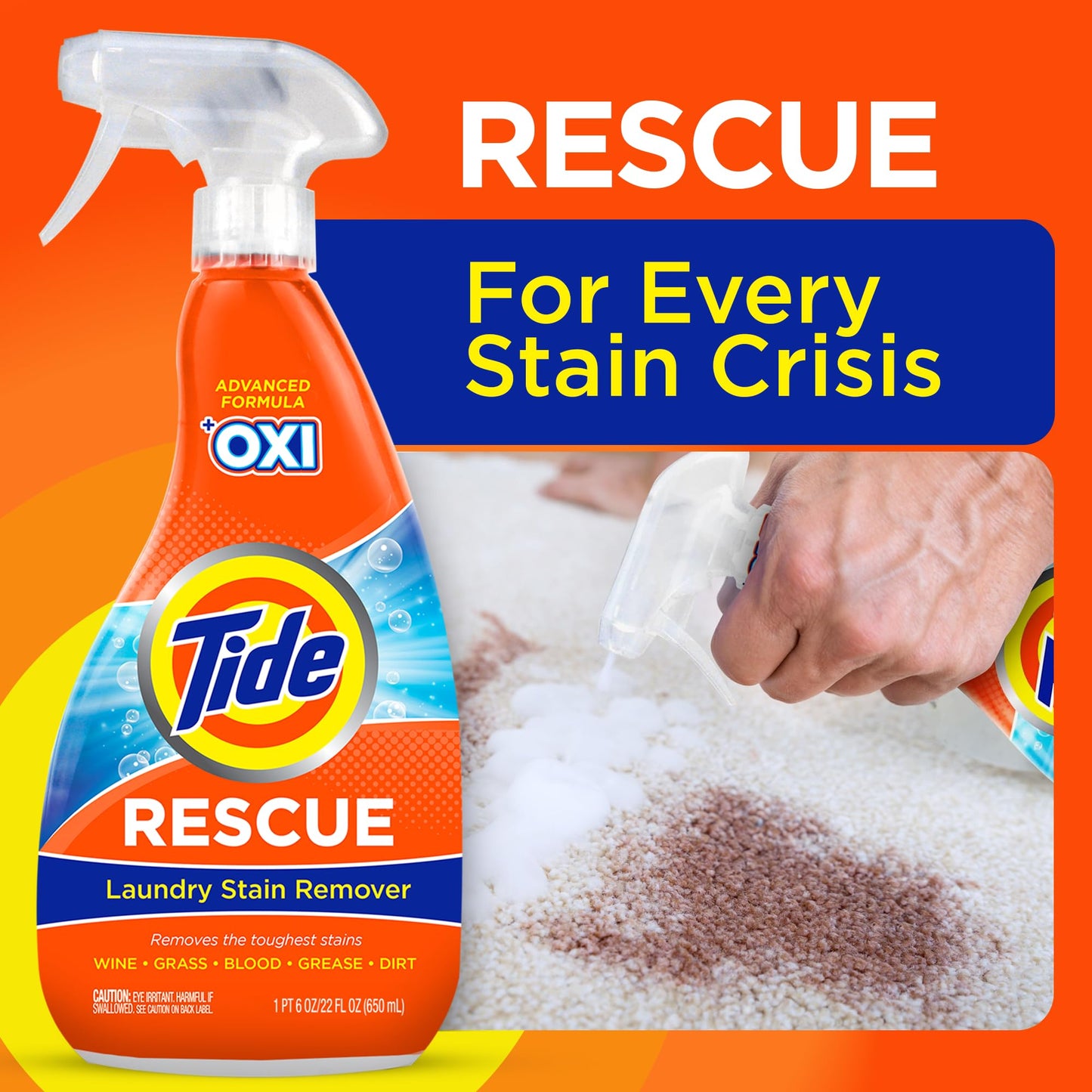 2 Pack Tide Stain Remover Spray for Tough Stains