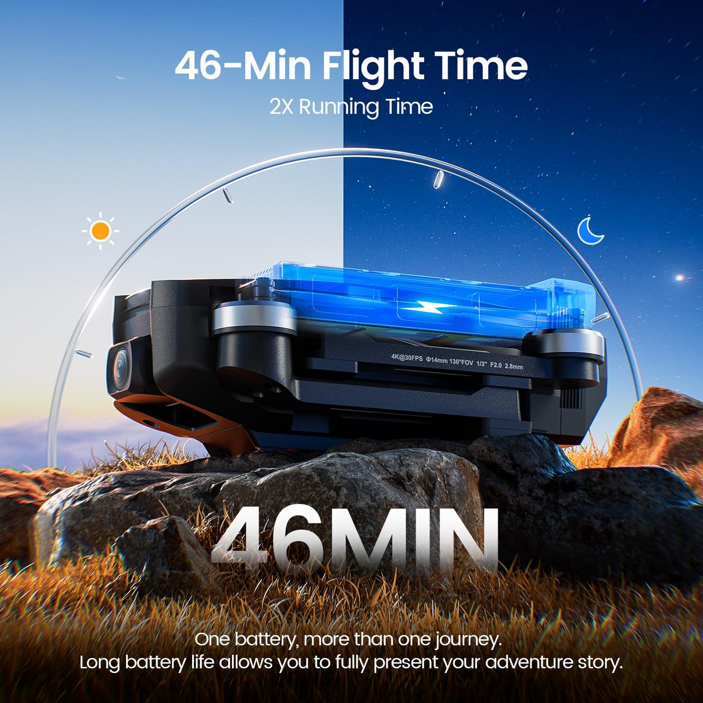 Holy Stone 4K GPS Drone with 46 Min Flight