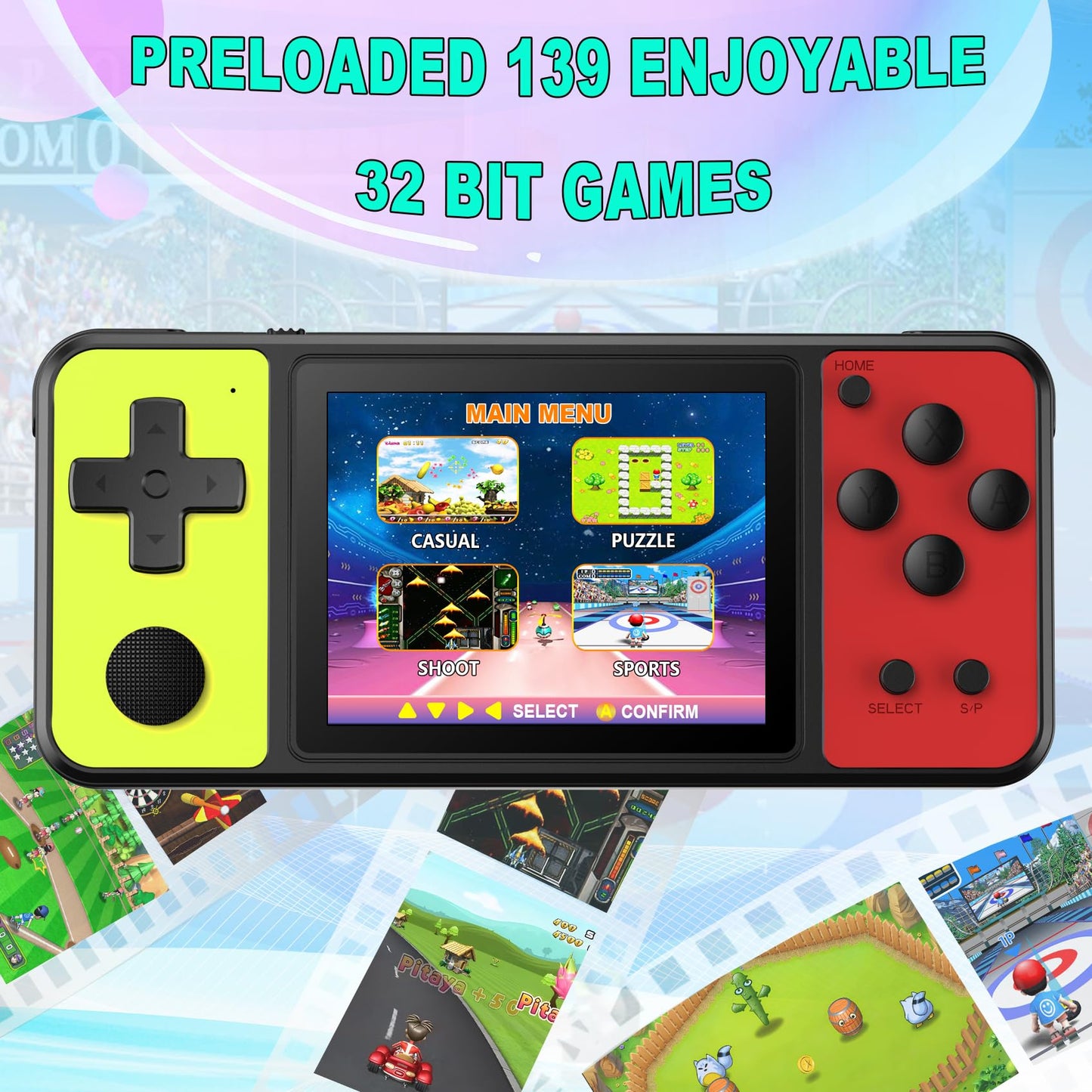 32 Bit Handheld Gaming Console by KAVOYI