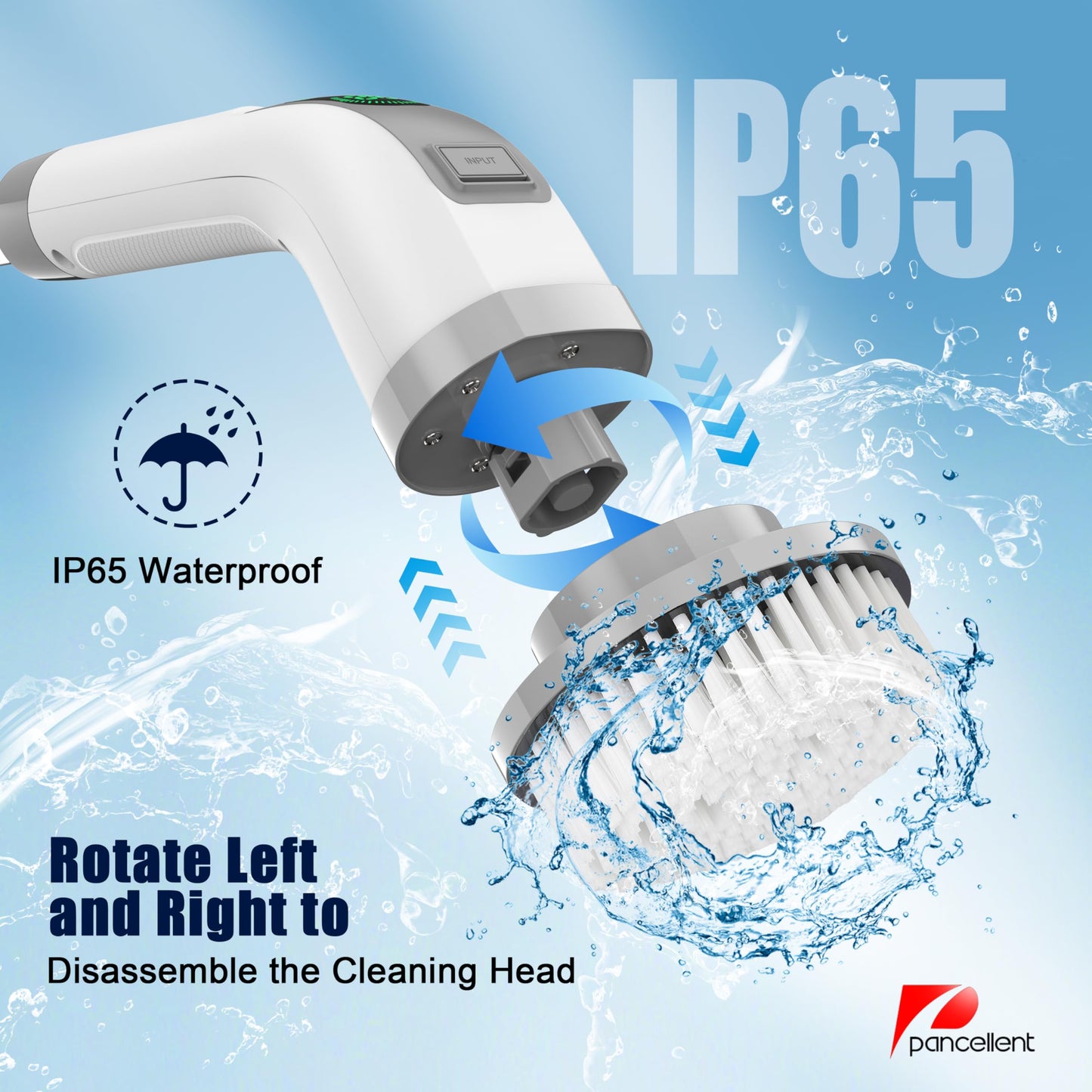Electric Spin Scrubber with Extension Arm