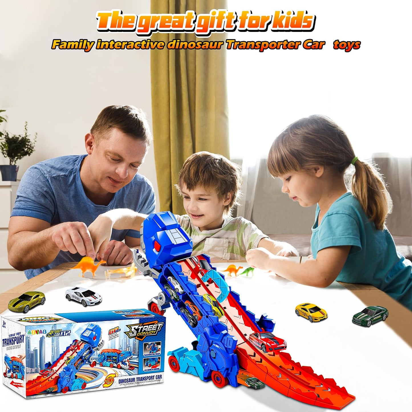 Dinosaur Truck Toy Set for Toddlers
