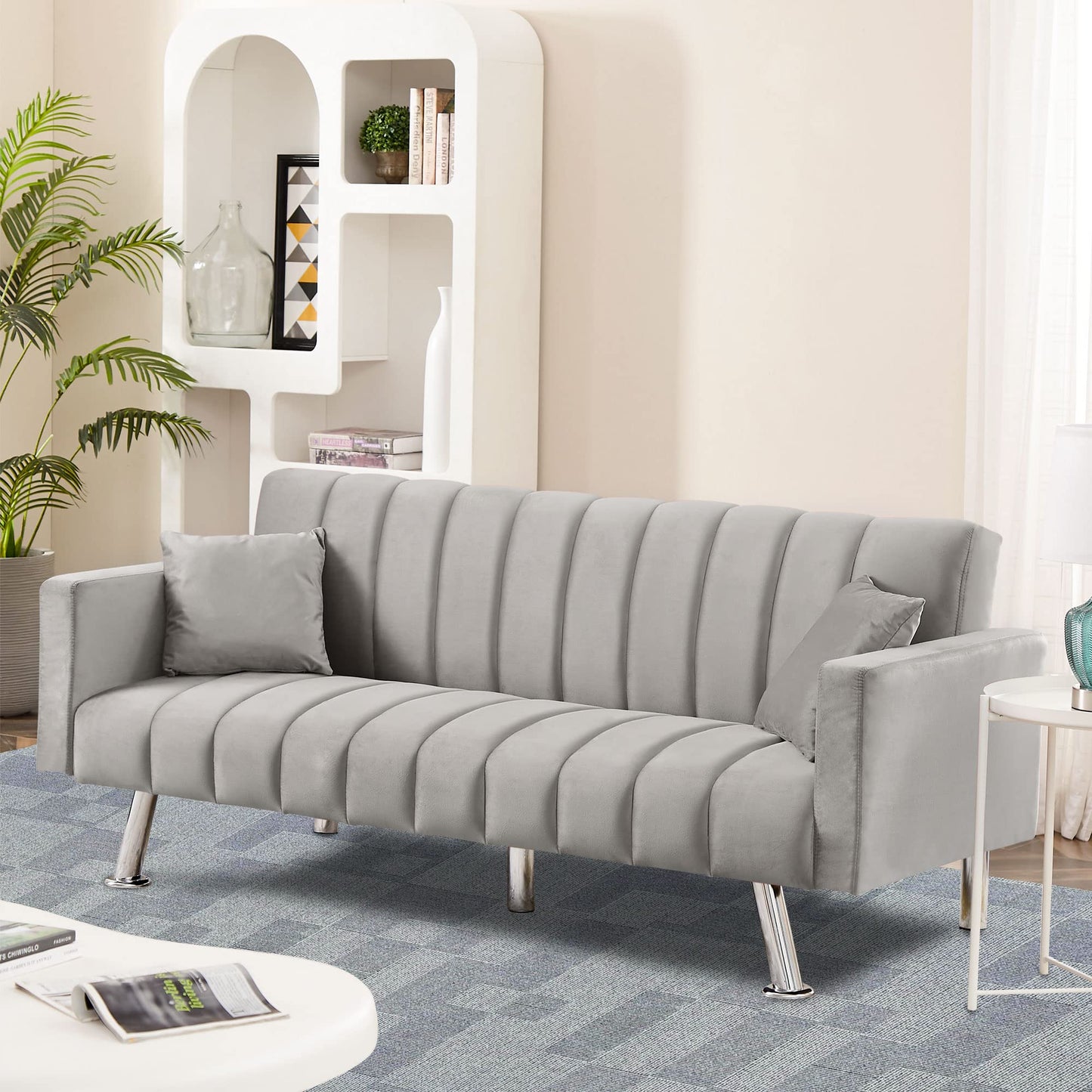 AWQM Modern Convertible Sofa Bed with Pillows